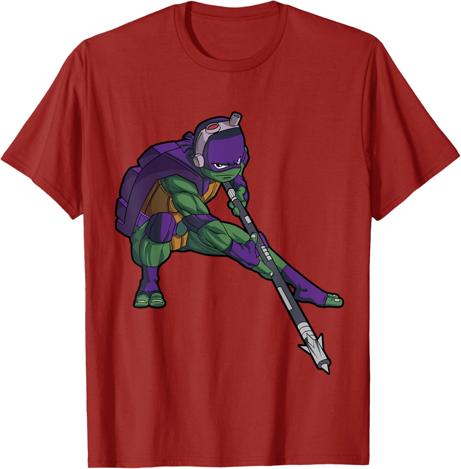 Mademark Donnie Whilwind Downward Tech-Bo Staff T-Shirt for TMNT Fans - 6