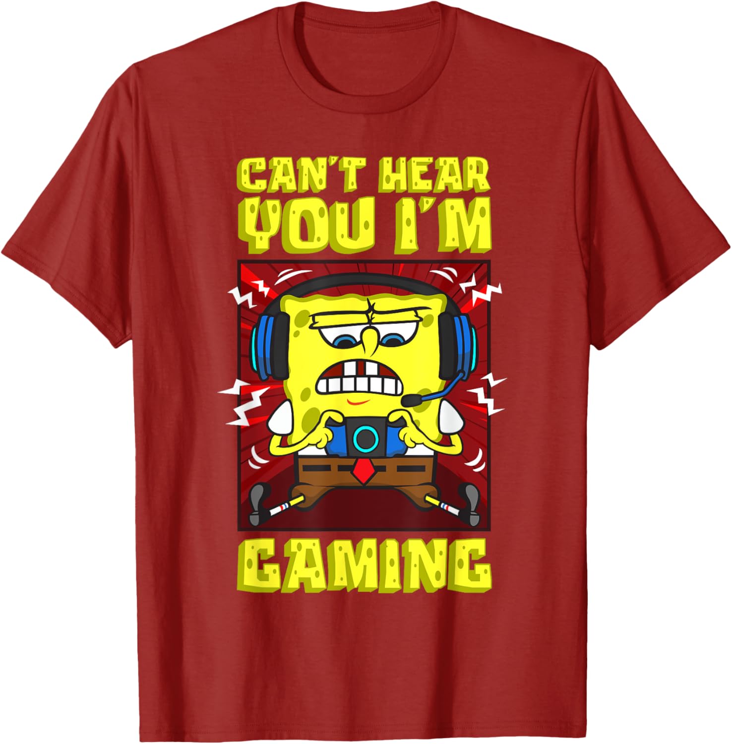 Mademark SpongeBob Gaming T-Shirt for Video Game Lovers and Fans - 6
