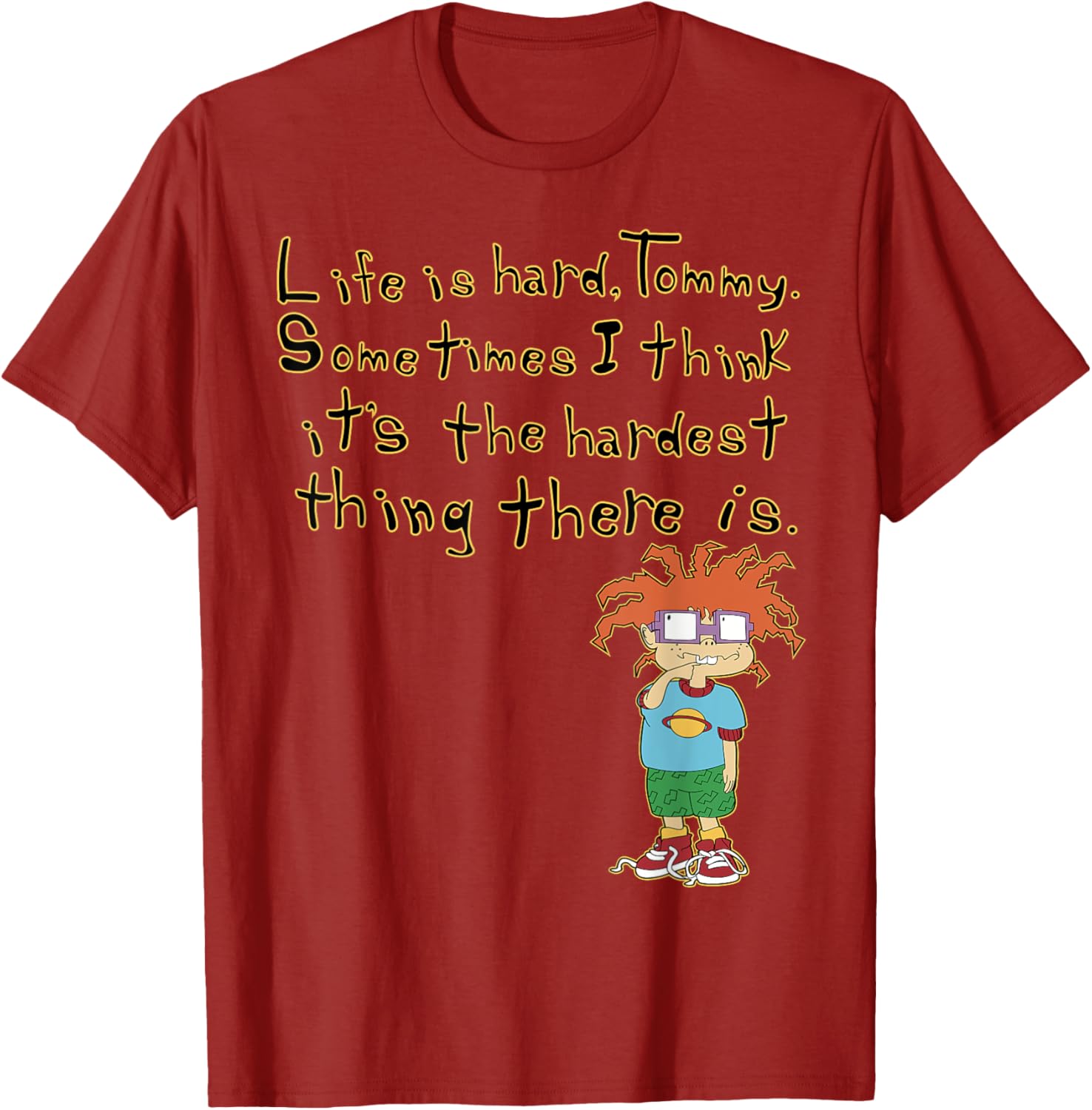 Mademark x Rugrats Chuckie Life is Hard Tommy Graphic T-Shirt - 8