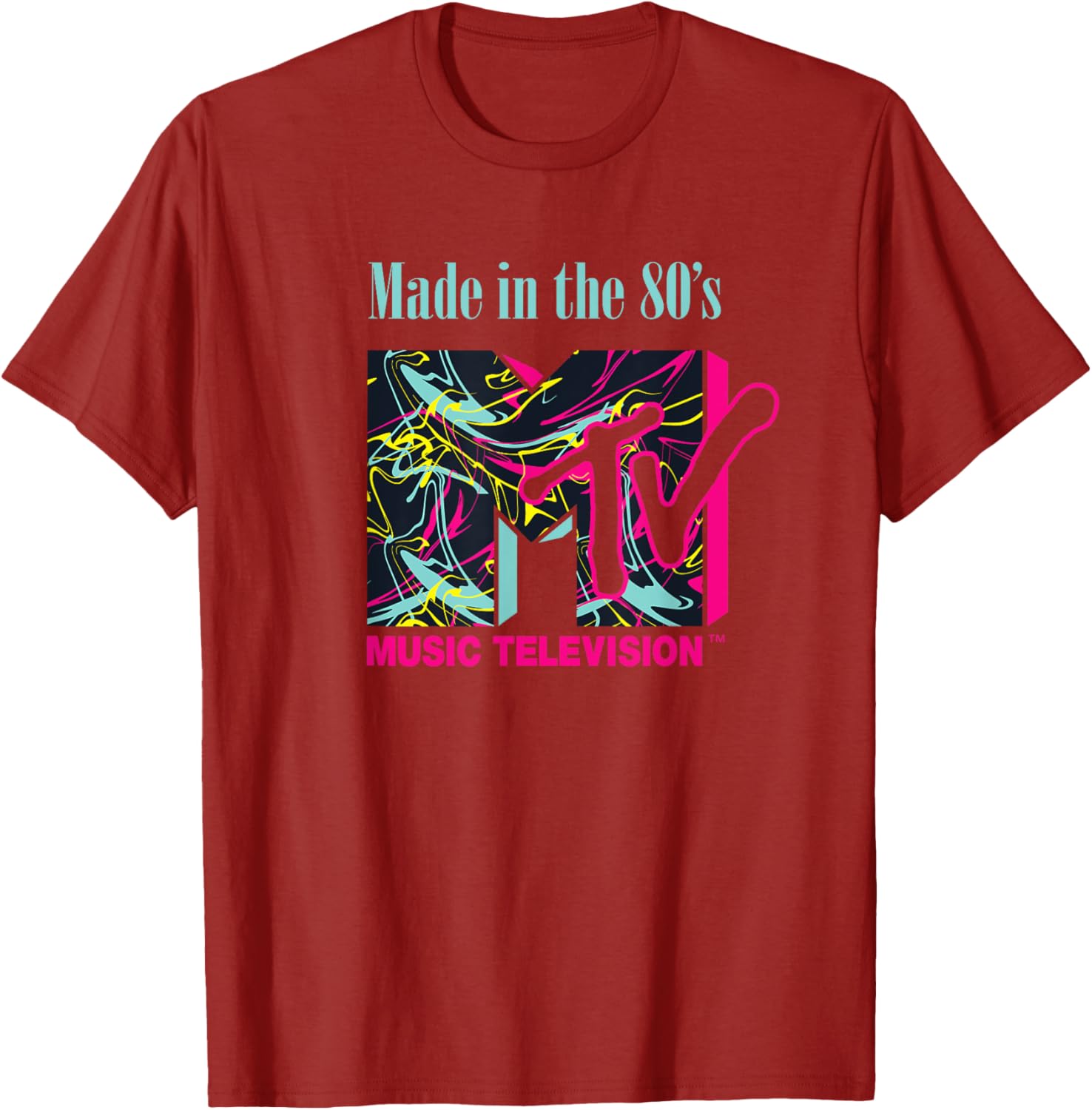 Mademark x MTV Funky New Wave Lines Logo T-Shirt for Trendy Style - 9