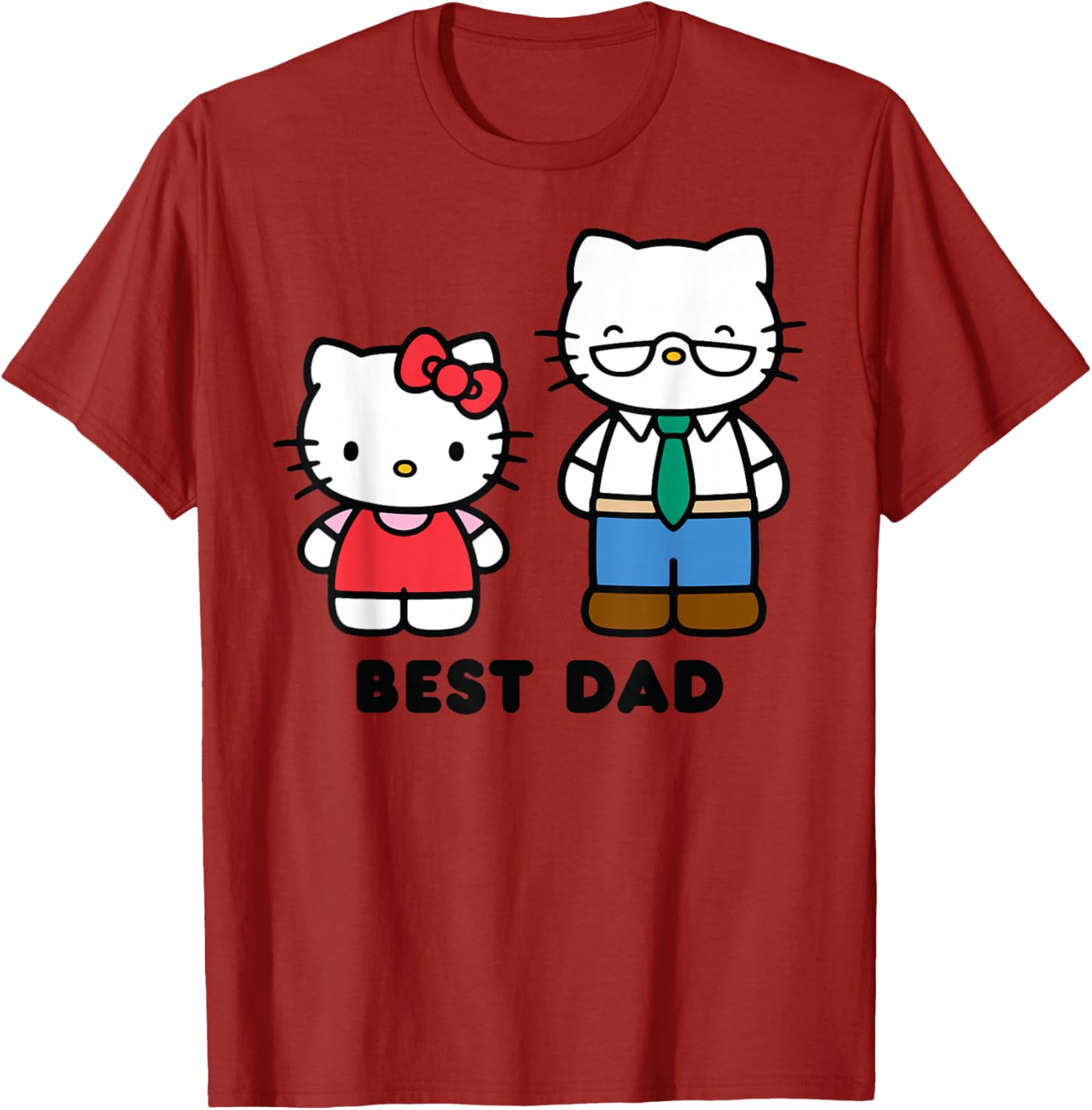 Hello Kitty Best Dad Father's Day T-Shirt for Fun and Stylish Dads - 1