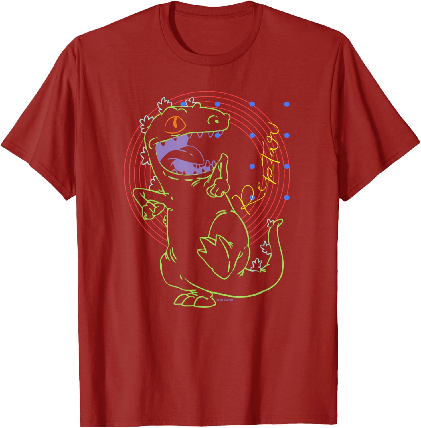 Mademark Rugrats Reptar Retro Outline T-Shirt for Nostalgic Fans - 14