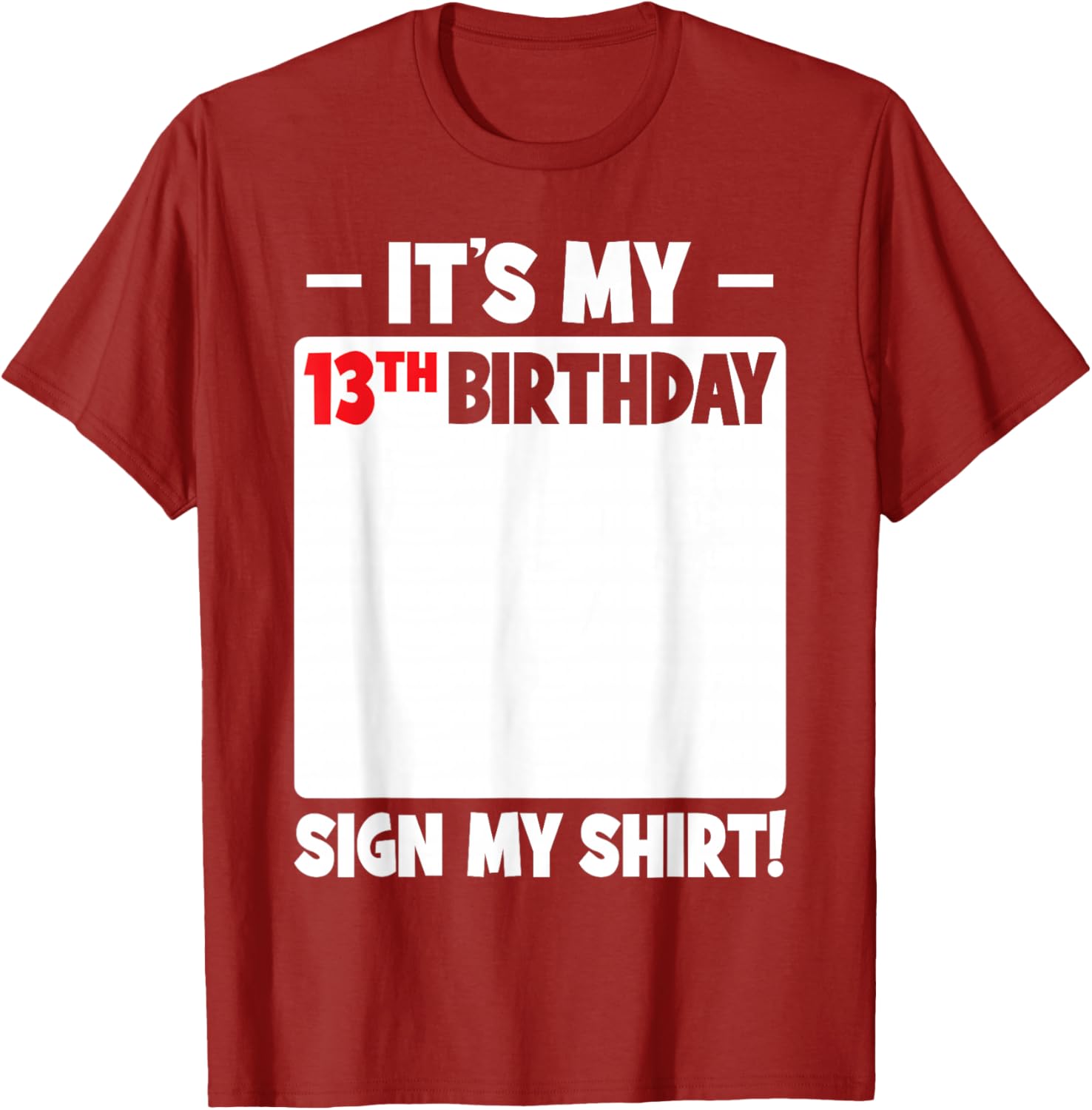 Cool 13th Birthday T-Shirt for Boys and Girls Fun Teenager Sign Design - 7