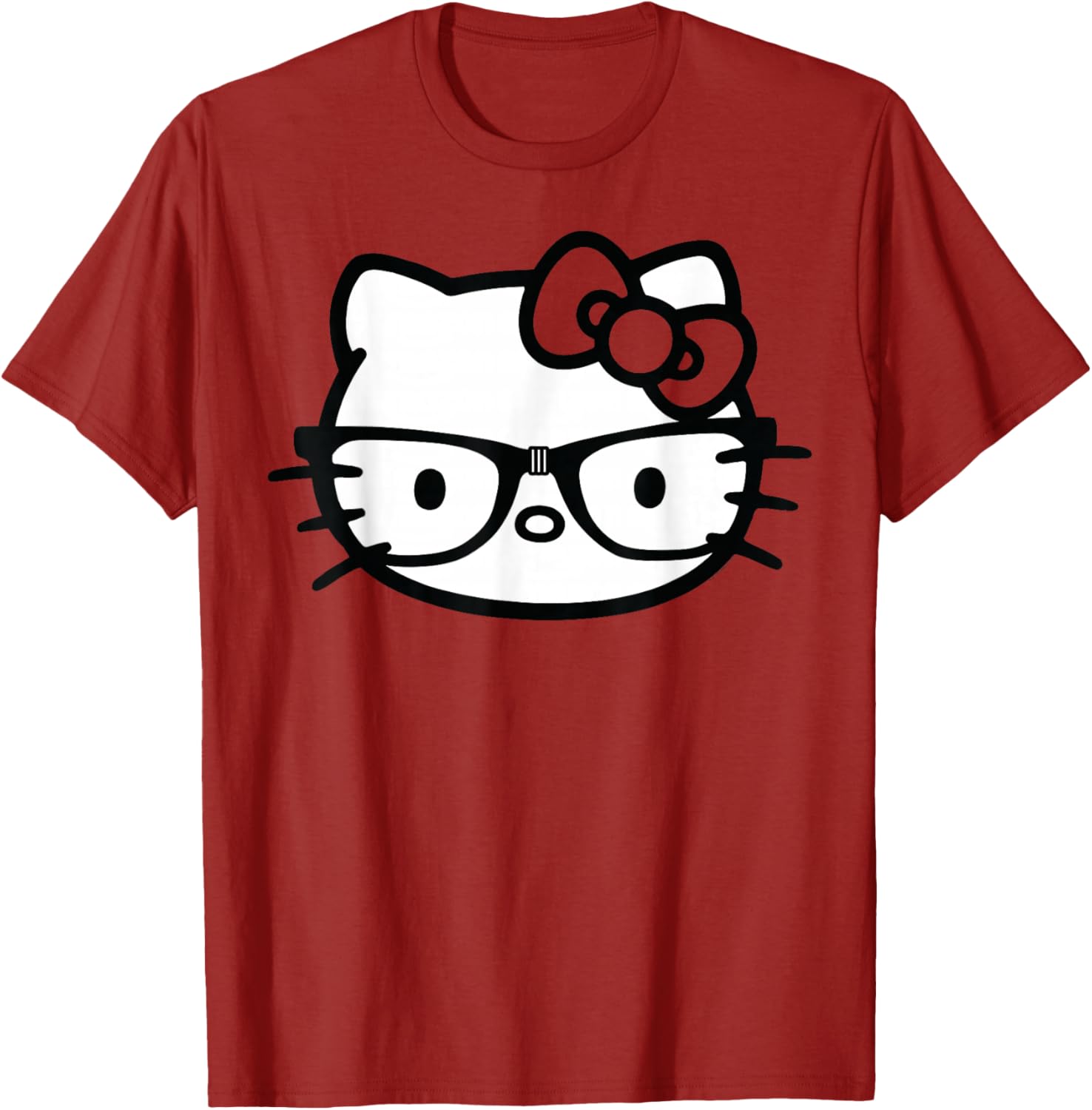 Hello Kitty Black and White Nerd Glasses T-Shirt for Fun Fashion Lovers - 15