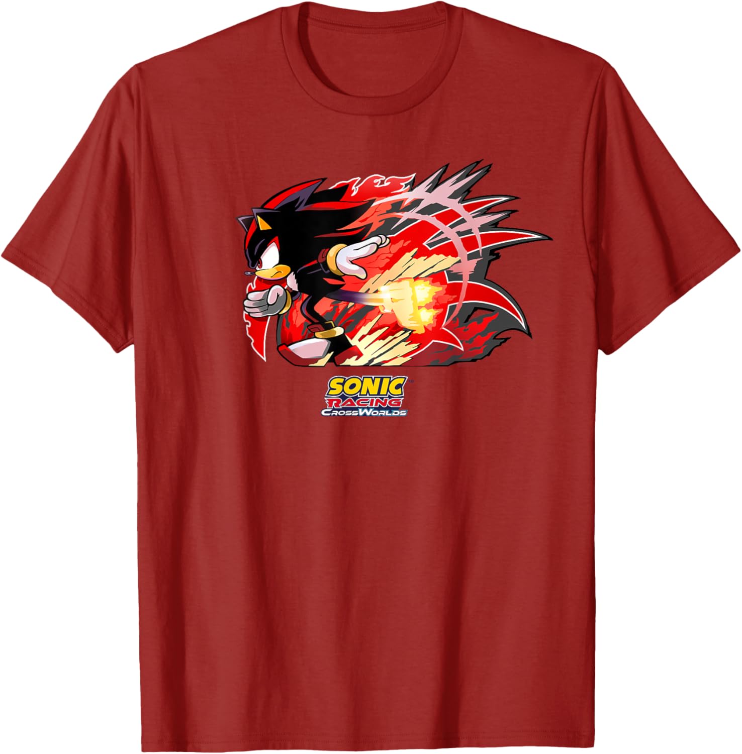 Sonic Racing CrossWorlds Shadow Decal T-Shirt for Gamers and Fans - 23