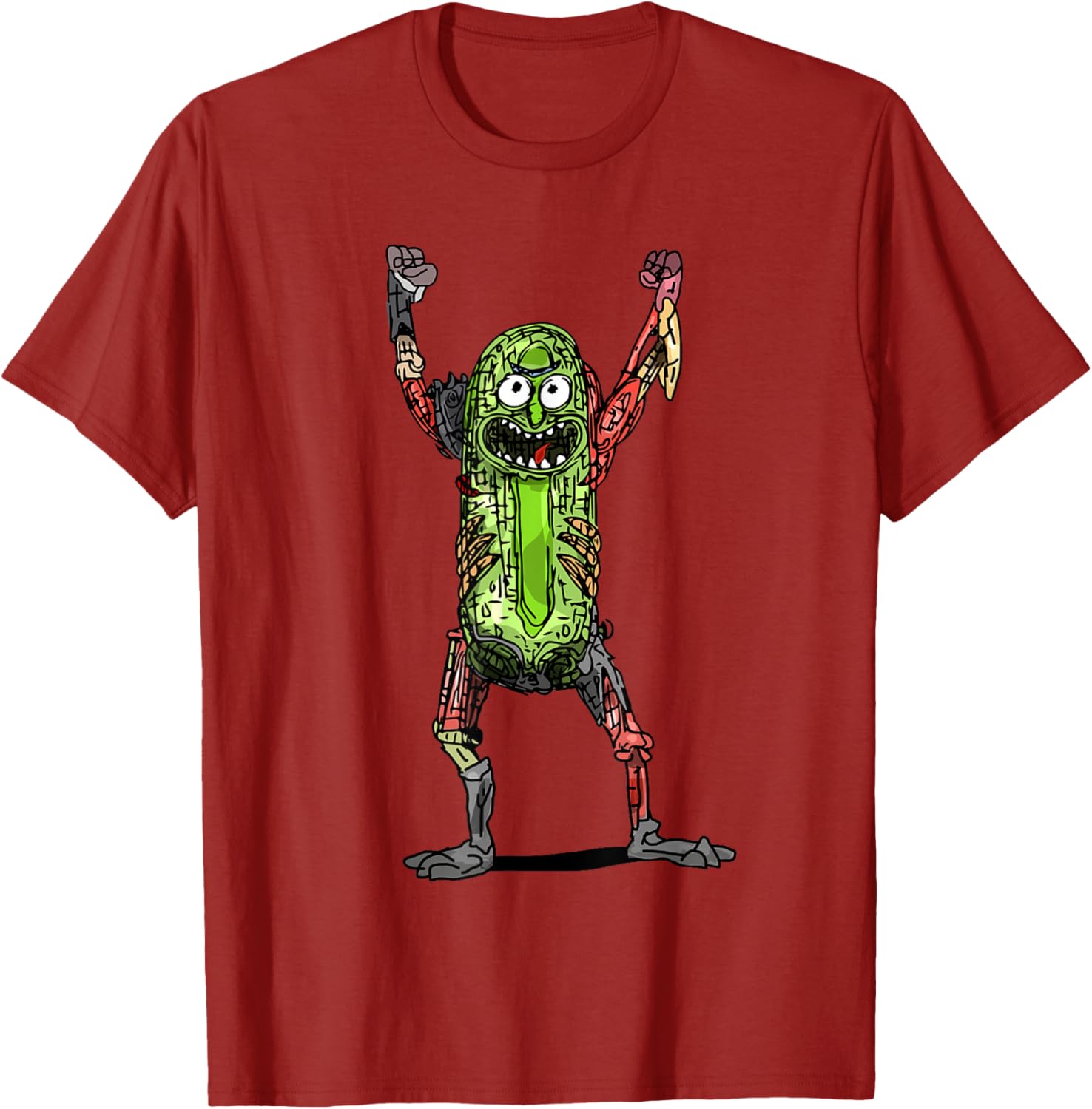 Mademark x Rick and Morty Pickle Rick Black T-Shirt for Fans - 5