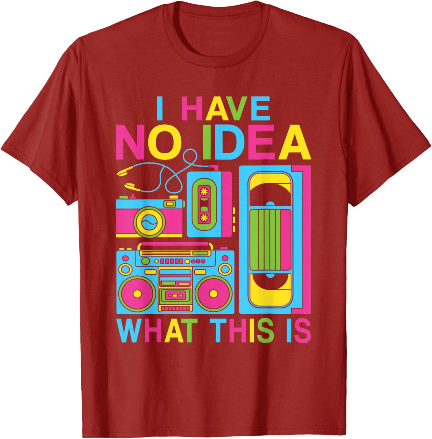 Retro 80s 90s Kids T-Shirt for Boys and Girls - Fun 'I Have No Idea' Design - 21