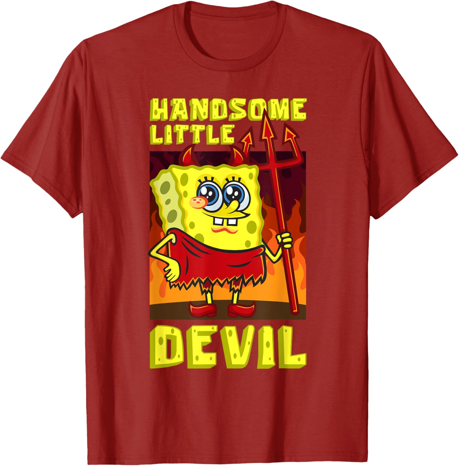 Mademark SpongeBob Handsome Little Devil Halloween Costume Kids T-Shirt - 7
