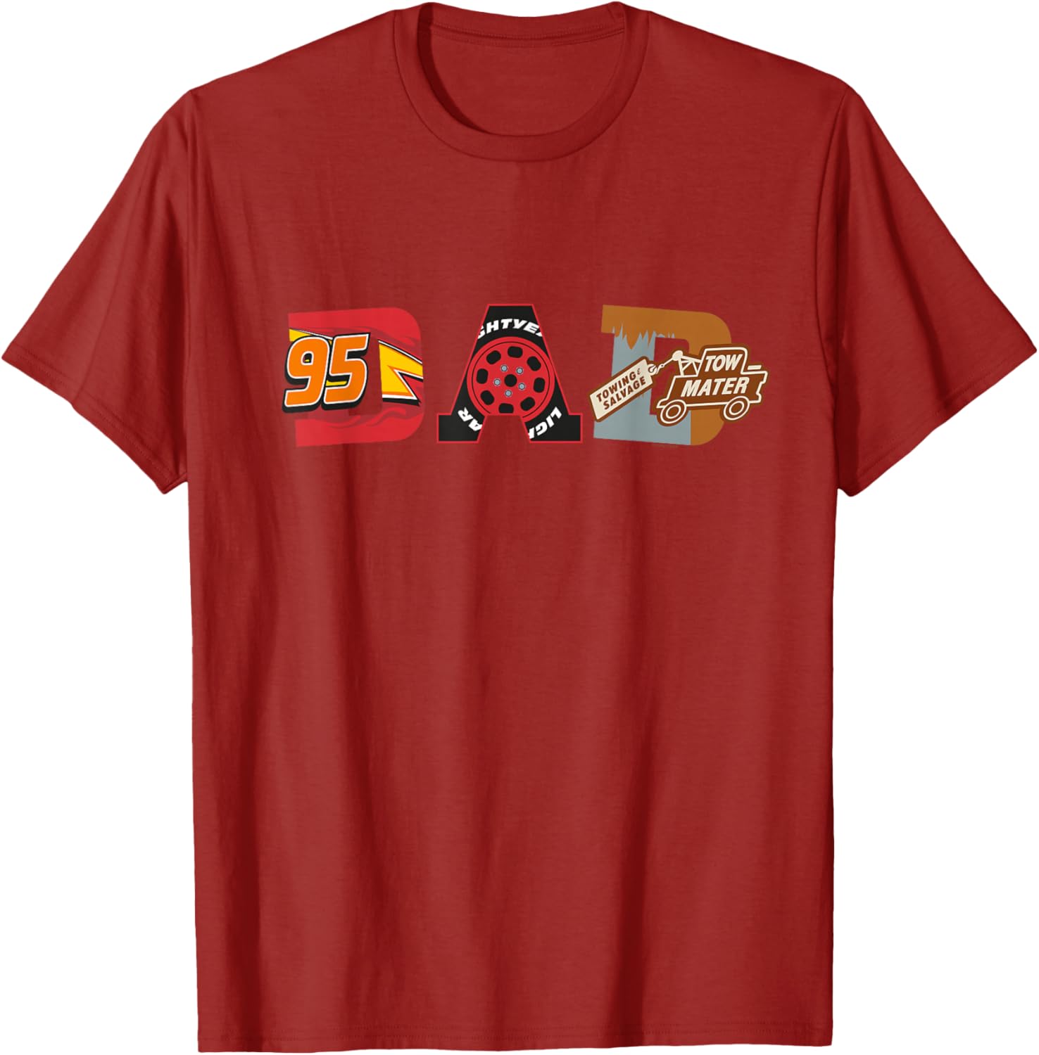 Disney and Pixar Cars Dad Father's Day Birthday T-Shirt for Kids and Dads - 12