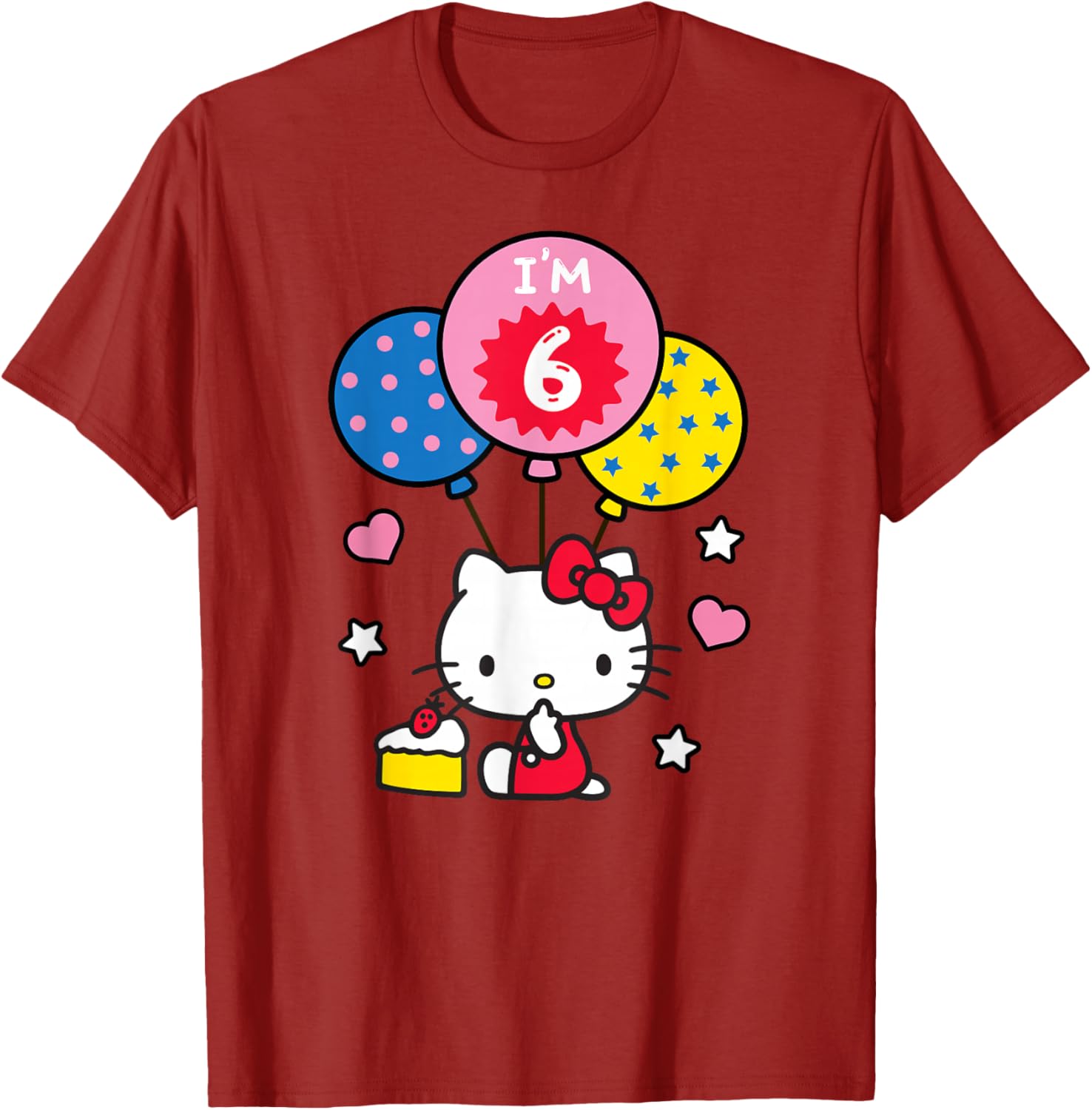 Hello Kitty I'm 6 Birthday T-Shirt Cute Kids Clothing for Celebrations - 16