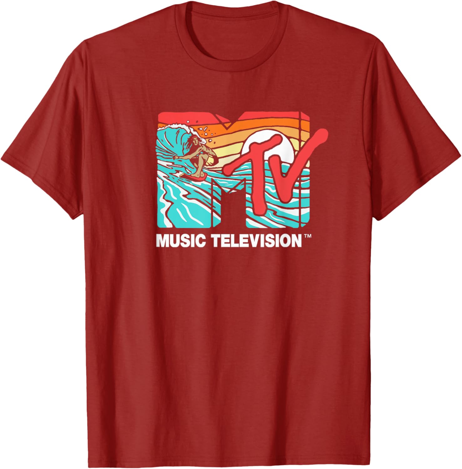 Mademark x MTV Catch a Wave Surfer Logo Retro Graphic T-Shirt - 2