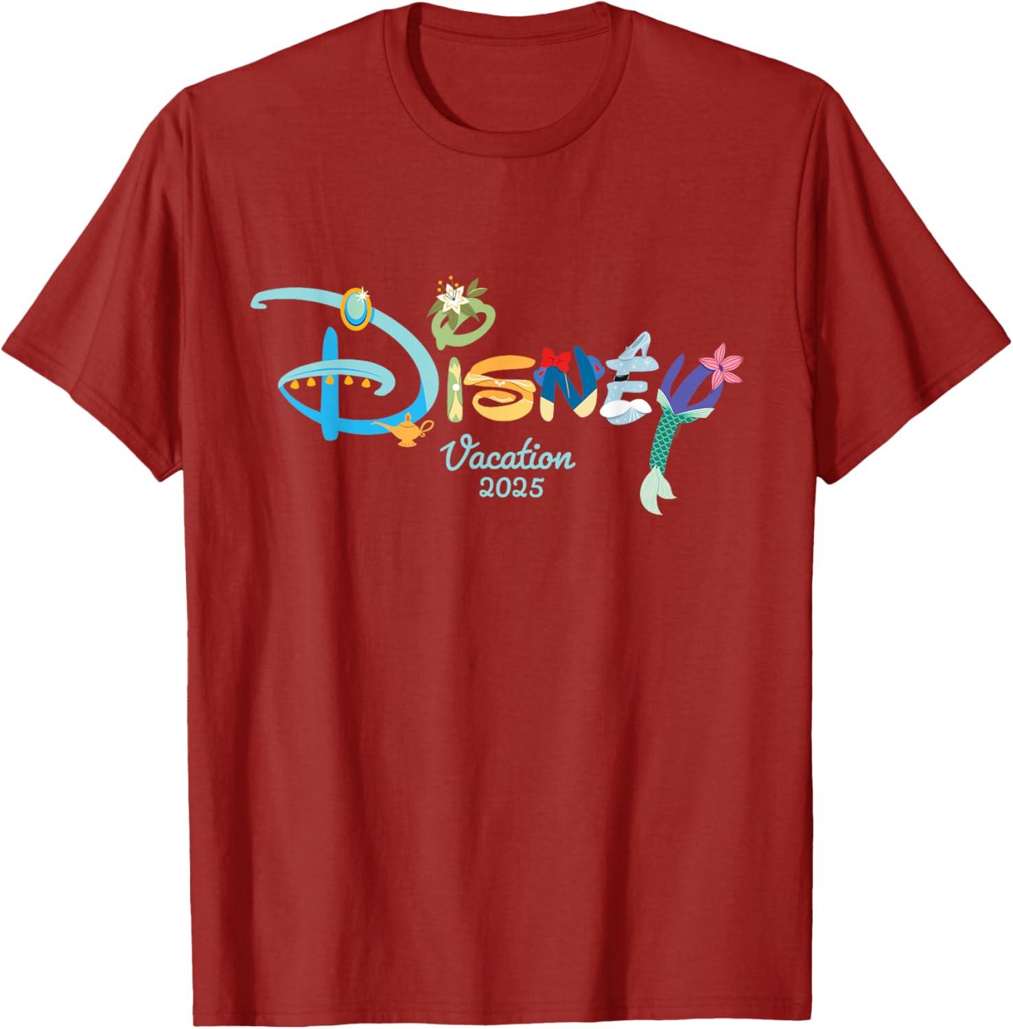 Disney Princess Letters Logo T-Shirt for Magical Disney Vacation 2025 - 7