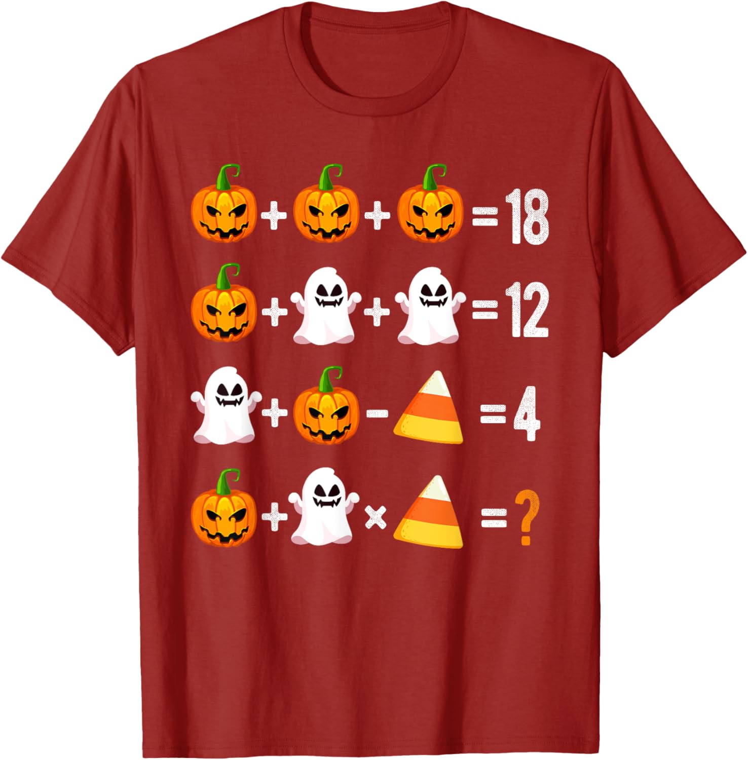 Halloween Order of Operations Math Pumpkin T-Shirt for Teachers - 11