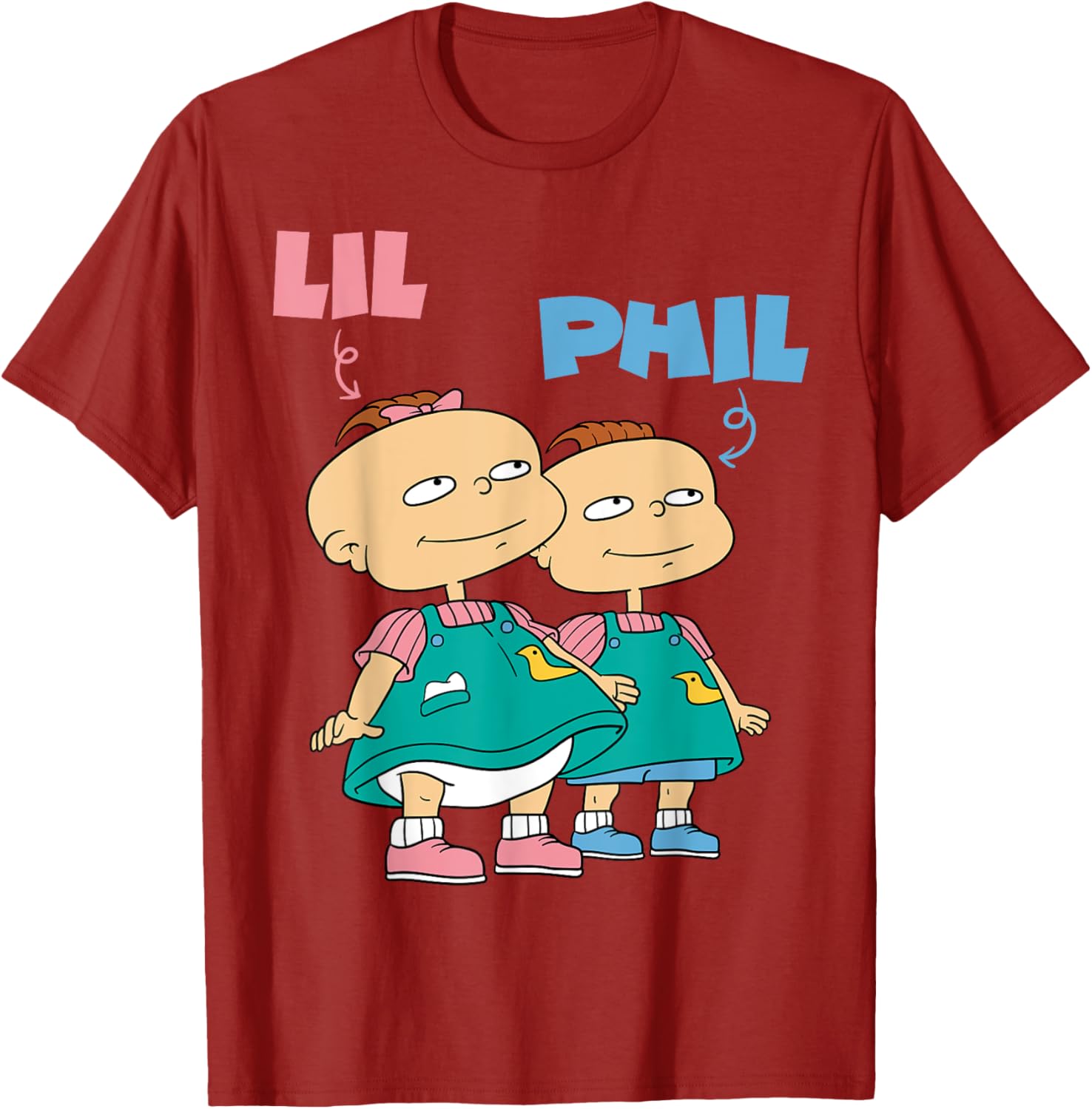 Mademark x Rugrats Lil and Phil Devil Twins T-Shirt for Kids and Adults - 16