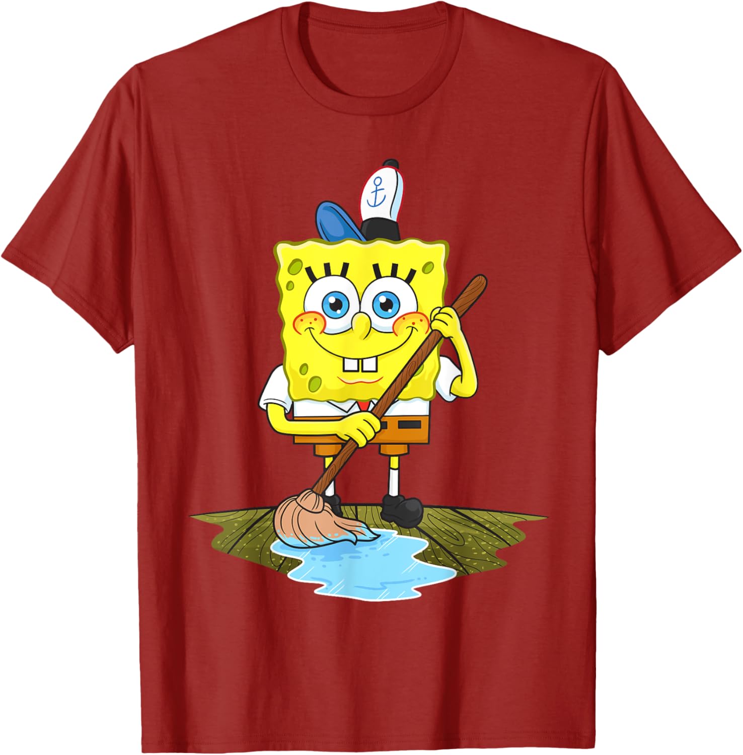 Mademark SpongeBob SquarePants Mopping The Floor T-Shirt for Fans - 2