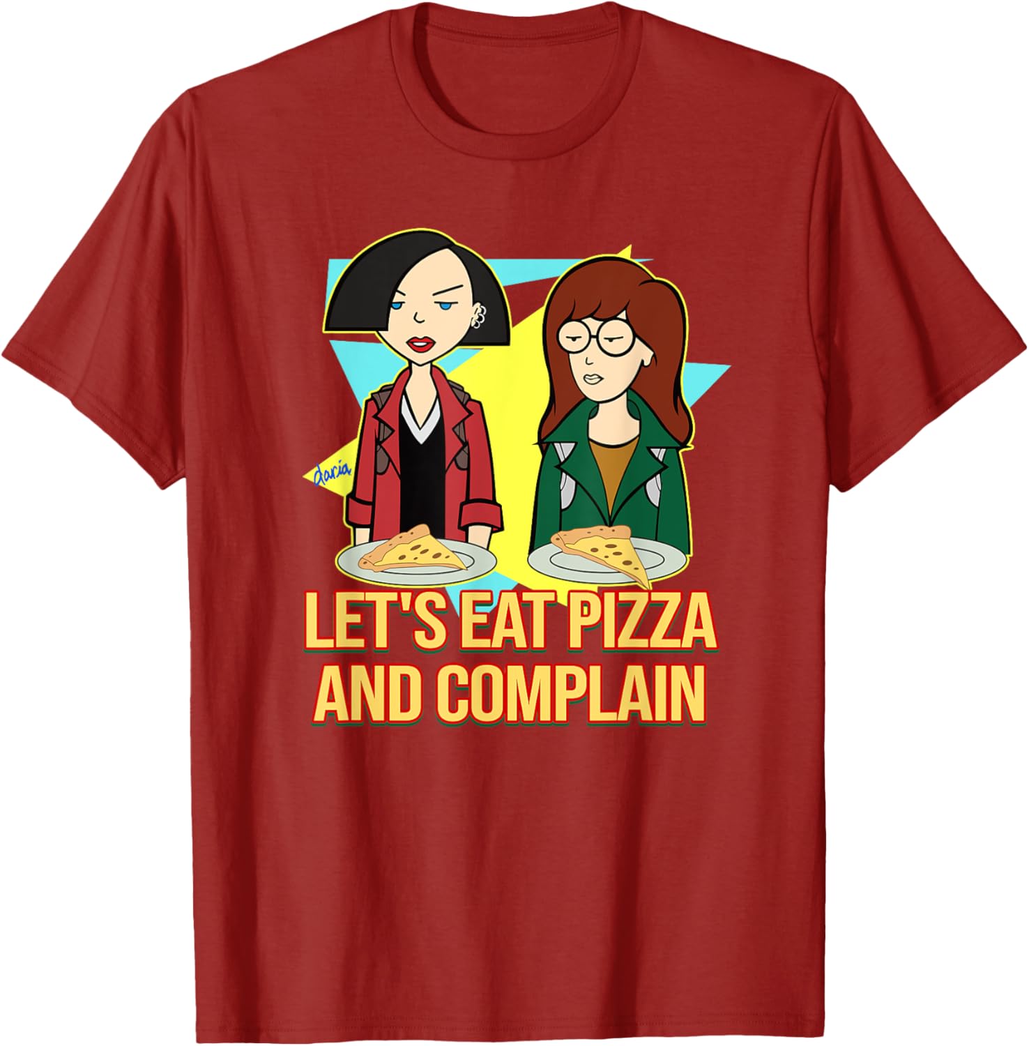 Mademark x Daria Let's Eat Pizza and Complain T-Shirt for Fun Lovers - 12