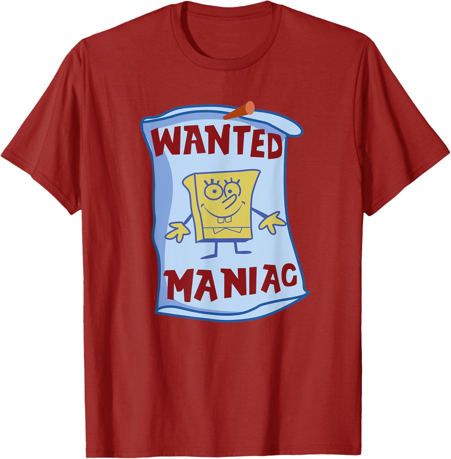 Mademark x SpongeBob SquarePants Wanted Maniac T-Shirt Fun Apparel - 16