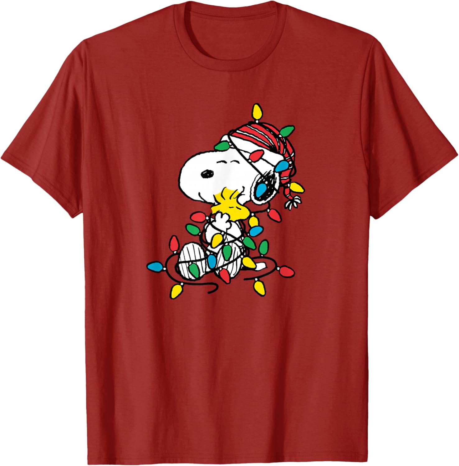 Peanuts Snoopy Woodstock Christmas Lights T-Shirt for Holiday Cheer - 6