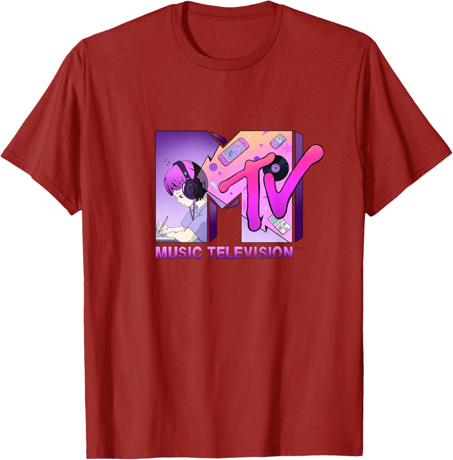 Mademark x MTV Anime Gamer Style T-Shirt with Official MTV Logo - 3