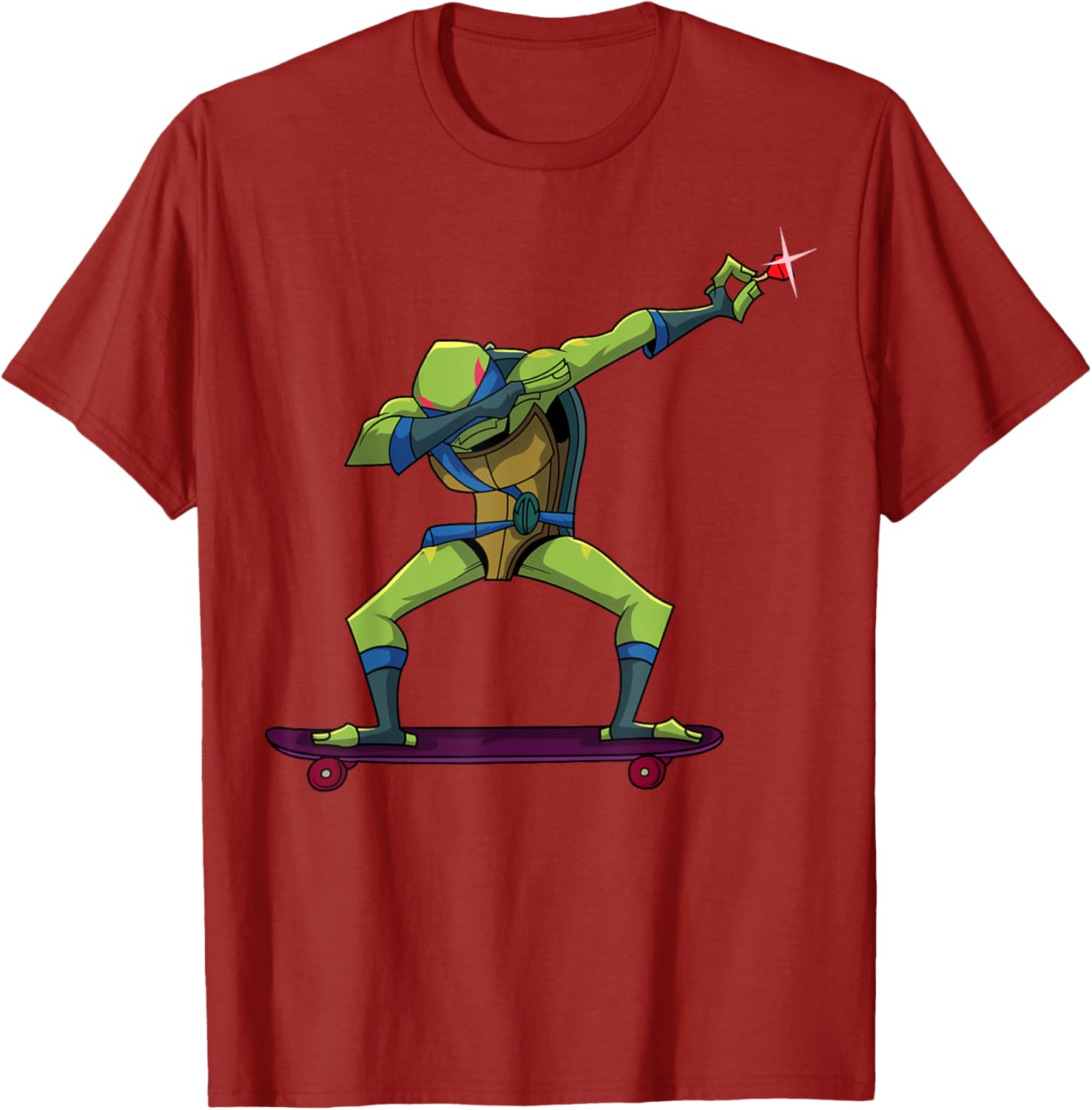 Dabbing Leonardo TMNT Skateboard T-Shirt for Cool Kids and Teens - 9