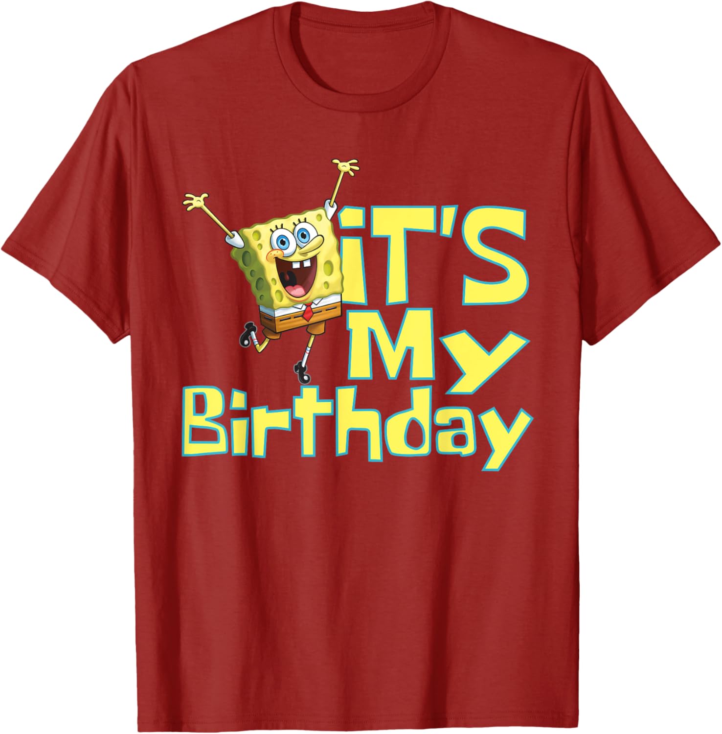 Mademark SpongeBob SquarePants It's My Birthday T-Shirt for Kids - 18