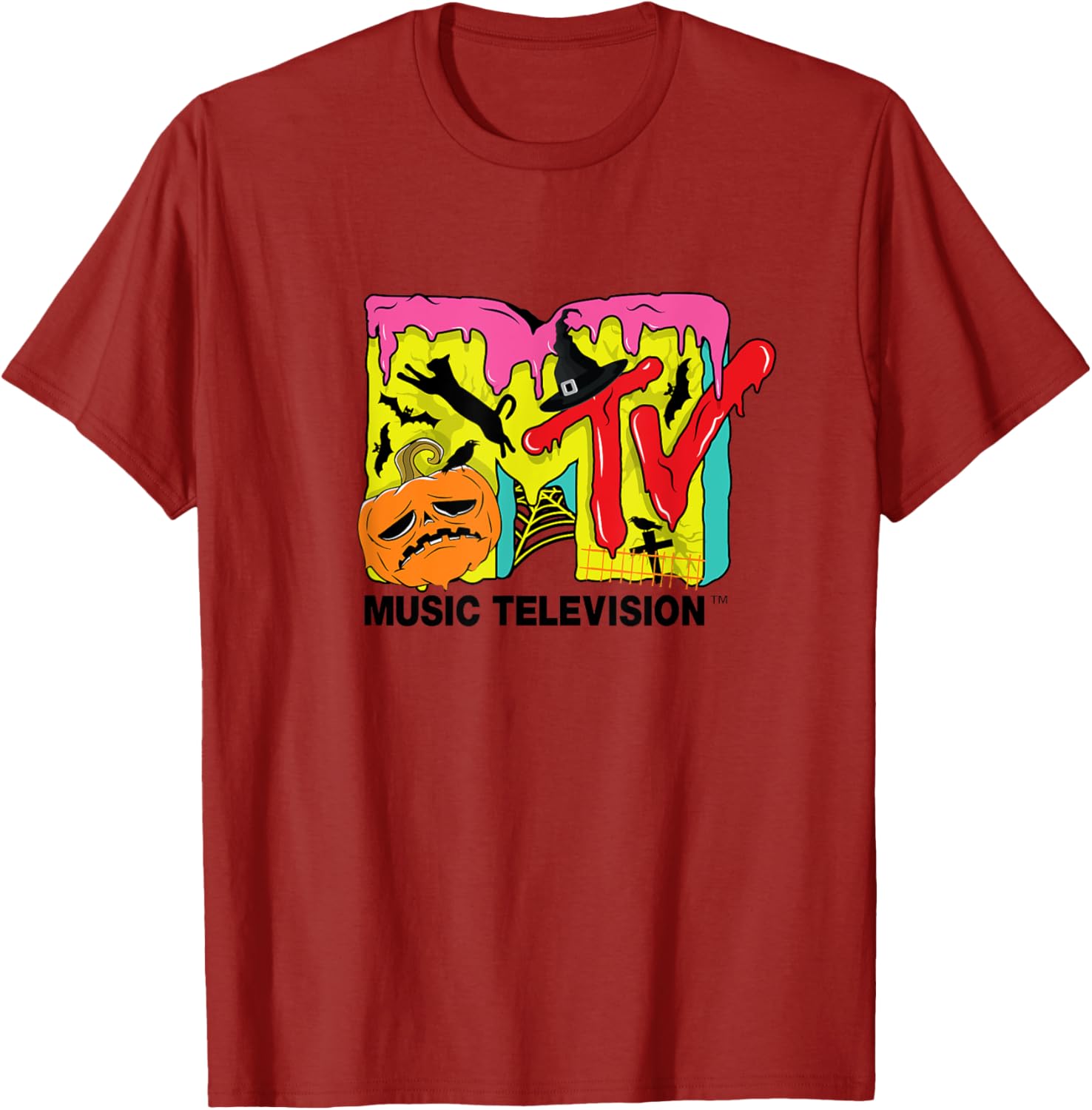 Mademark x MTV Halloween T-Shirt with Pumpkin and Cats Design - 7
