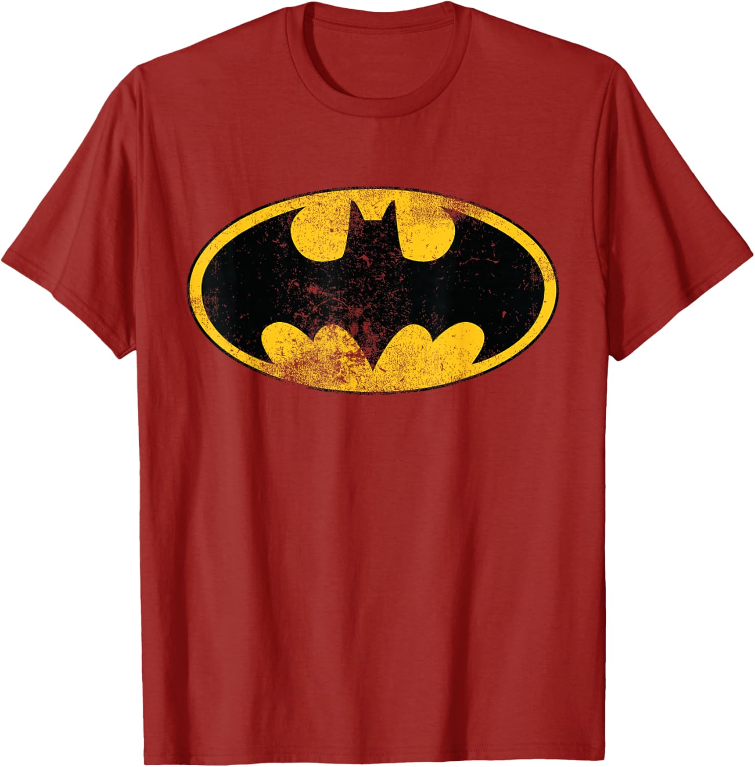Classic Distressed DC Batman Logo T-Shirt for Superhero Fans - 10