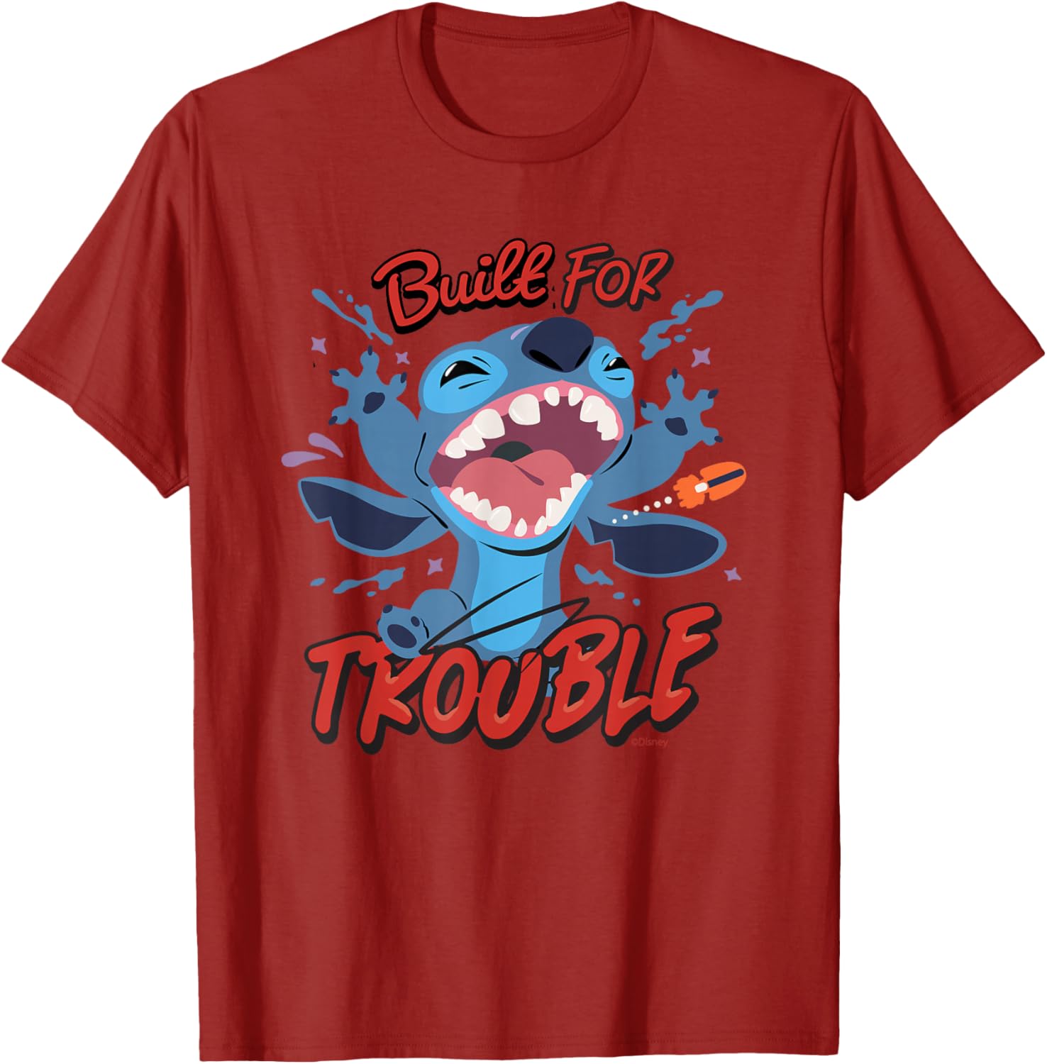 Disney Stitch Built for Trouble T-Shirt Fun Apparel for Fans of Lilo and Stitch - 20