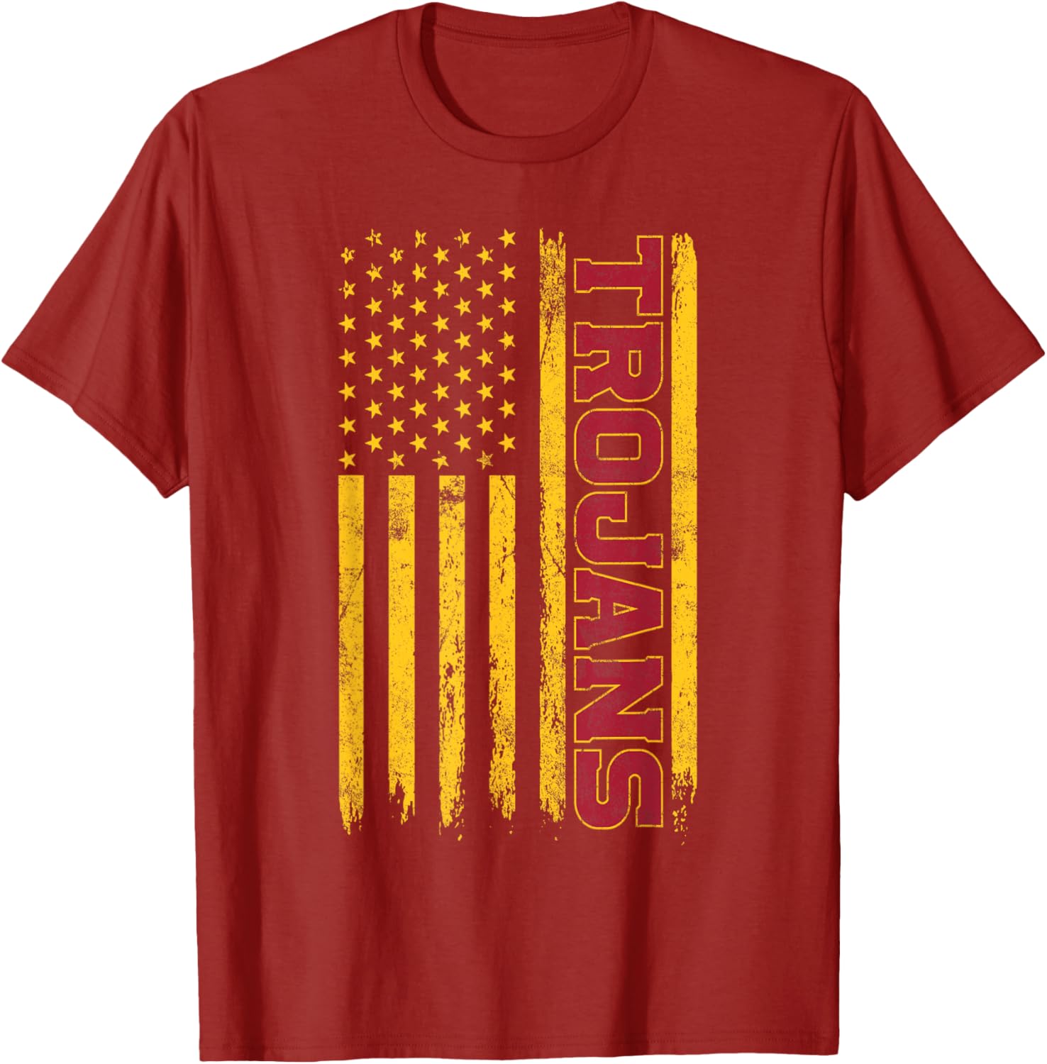 USC Trojans American Flag T-Shirt for Sports Fans and Outdoors Fun - 2