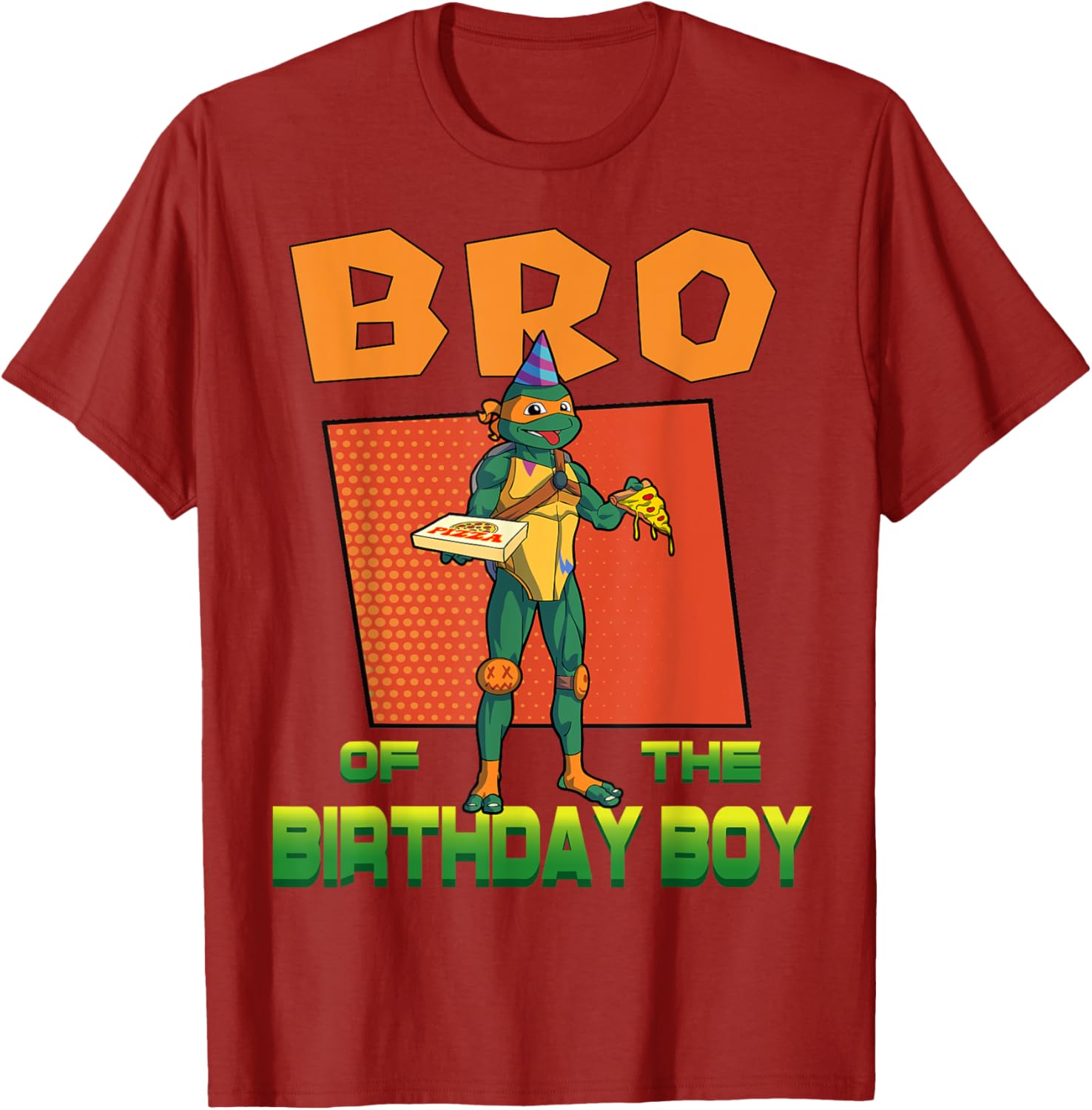 Mademark TMNT Mikey Birthday Boy Pizza Party T-Shirt for Kids - 19
