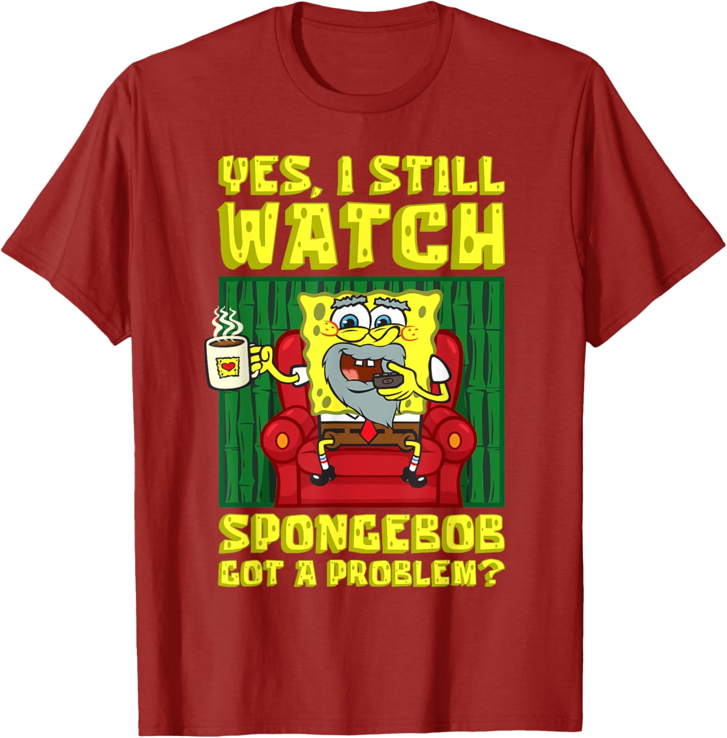Mademark x SpongeBob Adult T-Shirt I Still Watch SpongeBob Humor Tee - 8