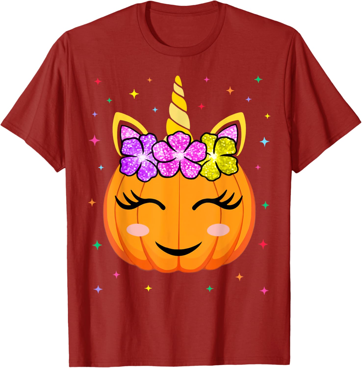 Cute Unicorn Pumpkin Halloween T-Shirt for Girls - Fun Kids Costume - 3