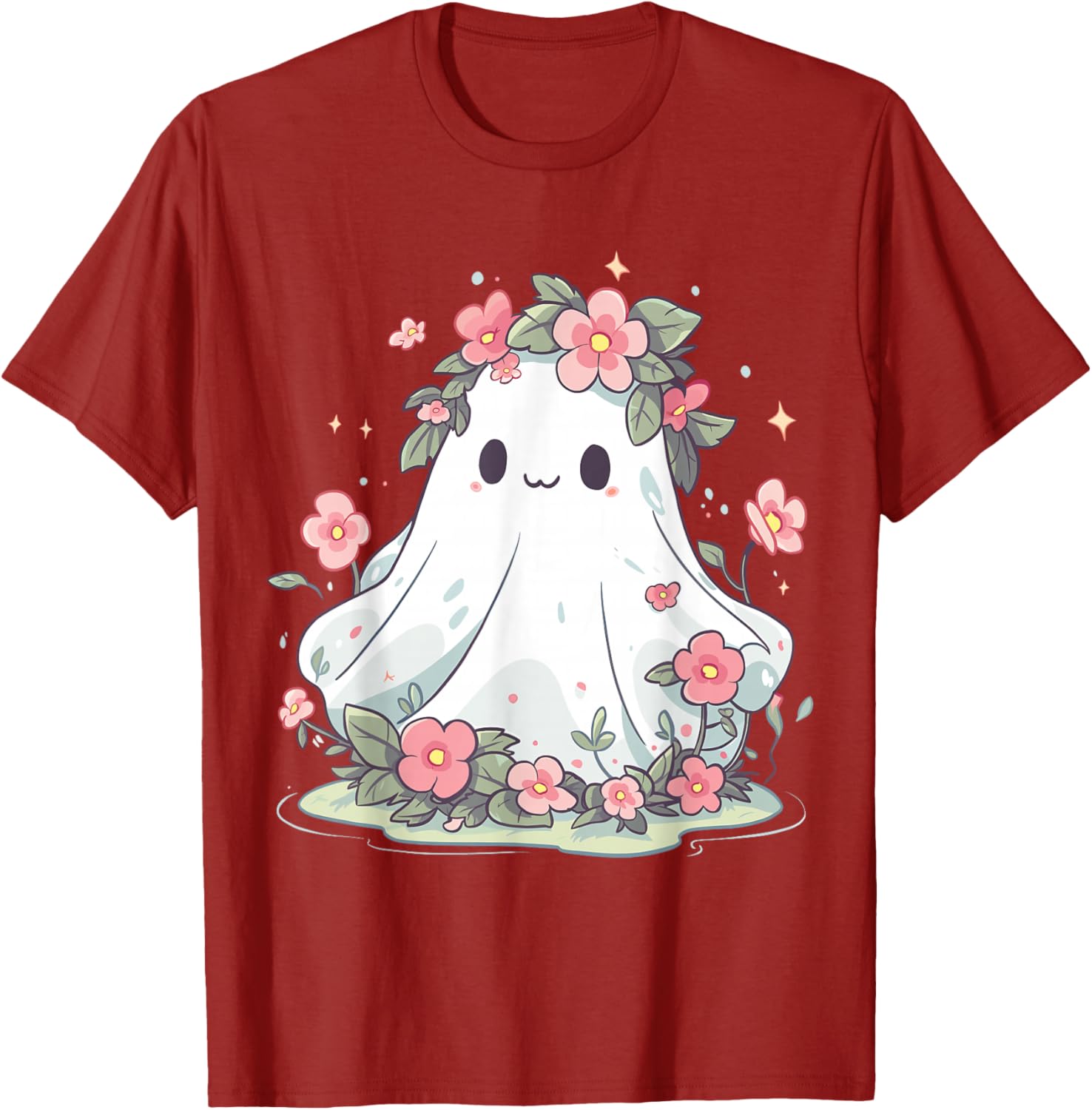 Floral Ghost Halloween Shirt for Girls and Women – Fun Costume T-Shirt - 21