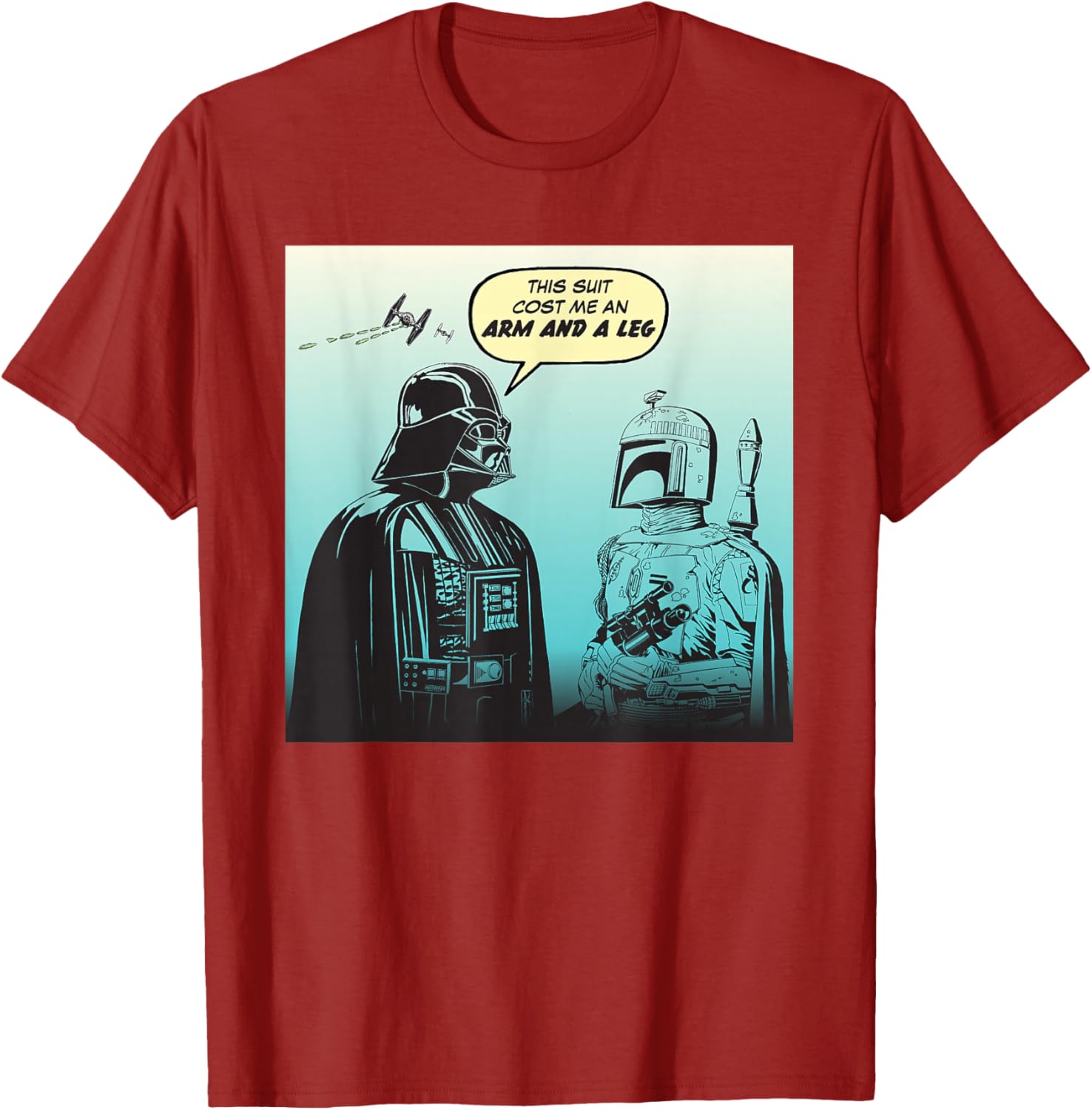 Star Wars Funny Darth Vader and Boba Fett Comic T-Shirt for Fans - 26