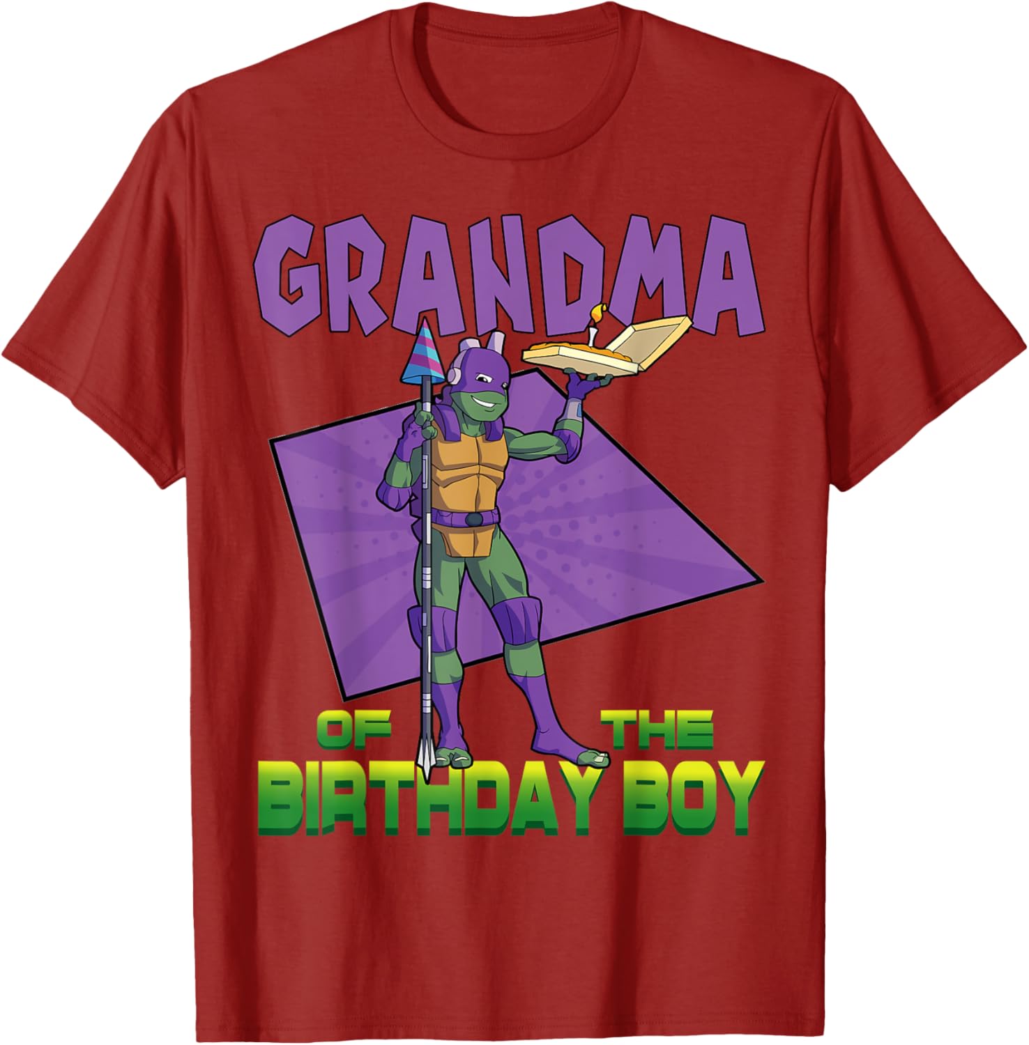 Mademark Teenage Mutant Ninja Turtles Donnie Birthday Pizza T-Shirt - 10
