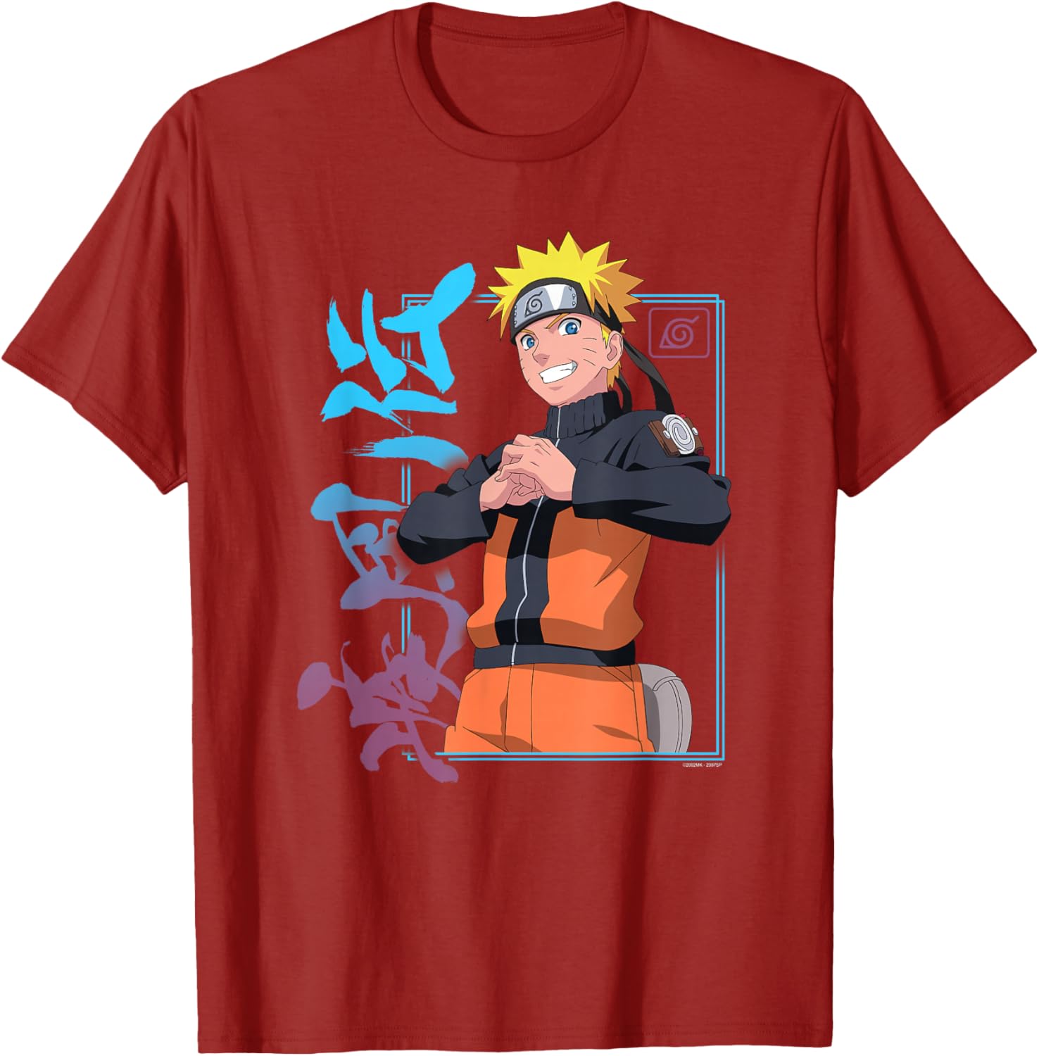 Naruto Shippuden Kanji Frame T-Shirt for Anime Fans - Stylish Apparel - 7