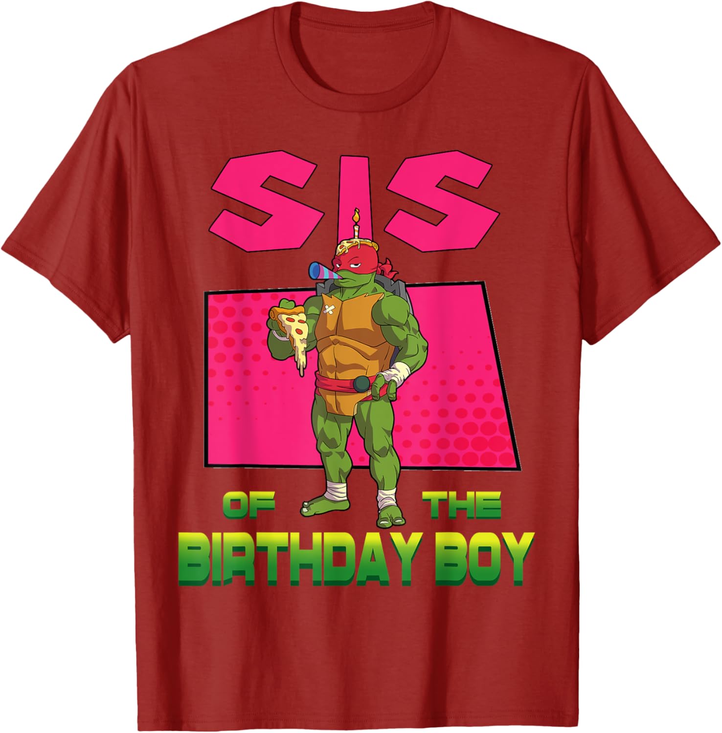 Mademark TMNT Raph Sister Pizza Party T-Shirt for Birthday Fun - 13