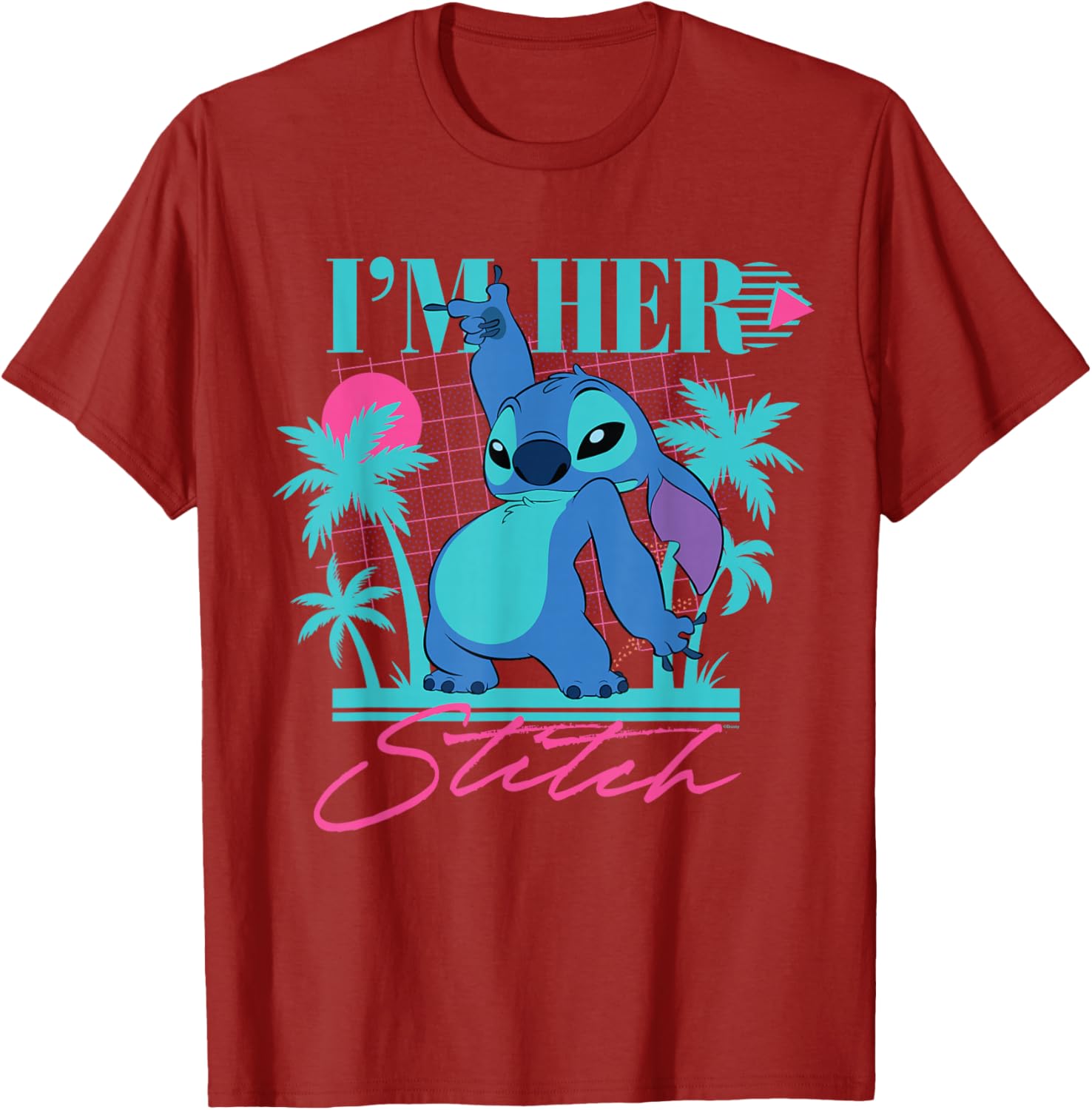 Disney Stitch Retro 90s Couples Matching I'm Her Stitch T-Shirt for Fun Love - 22