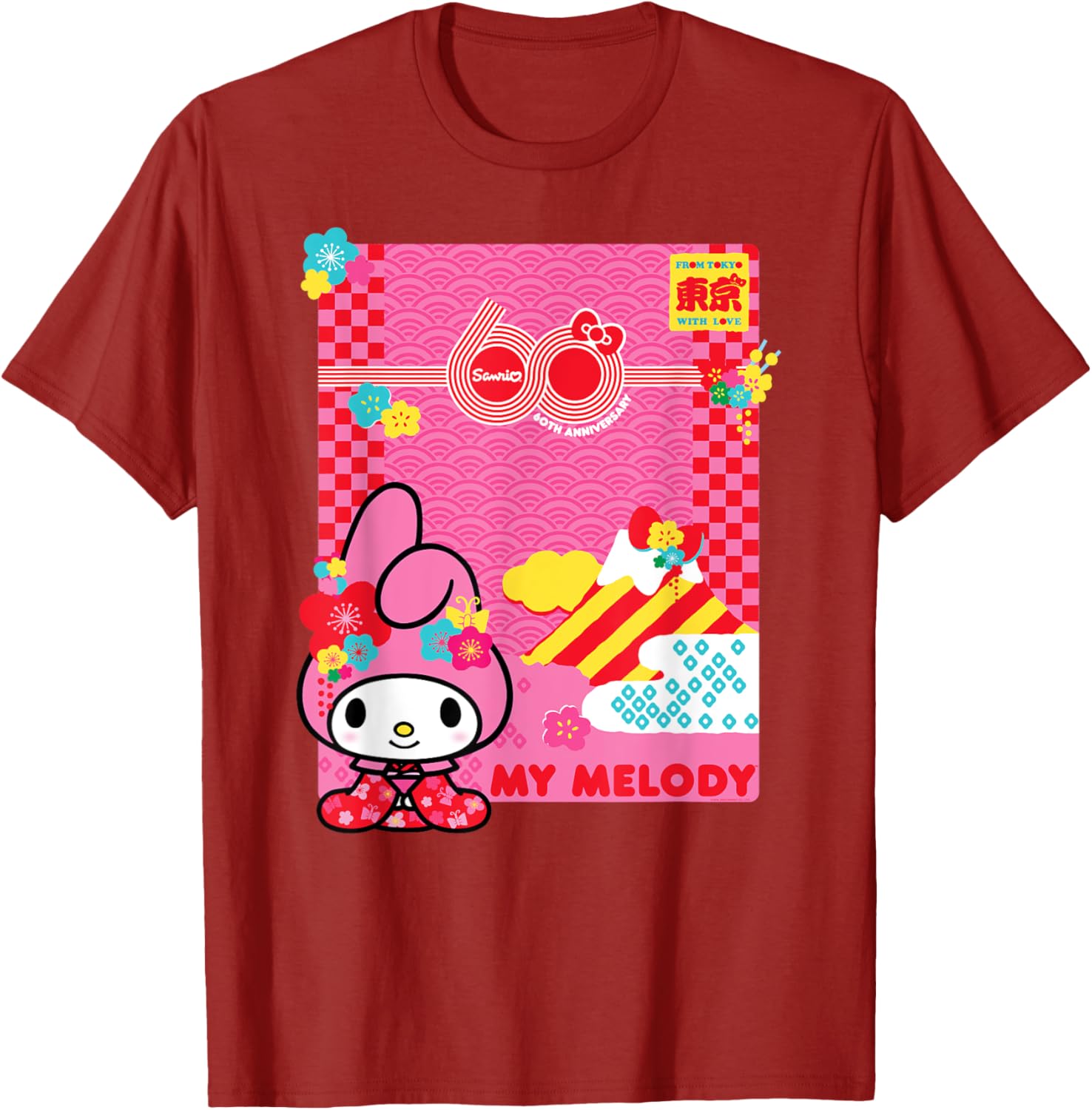 My Melody Sanrio 60th Anniversary T-Shirt for Fans and Collectors - 1