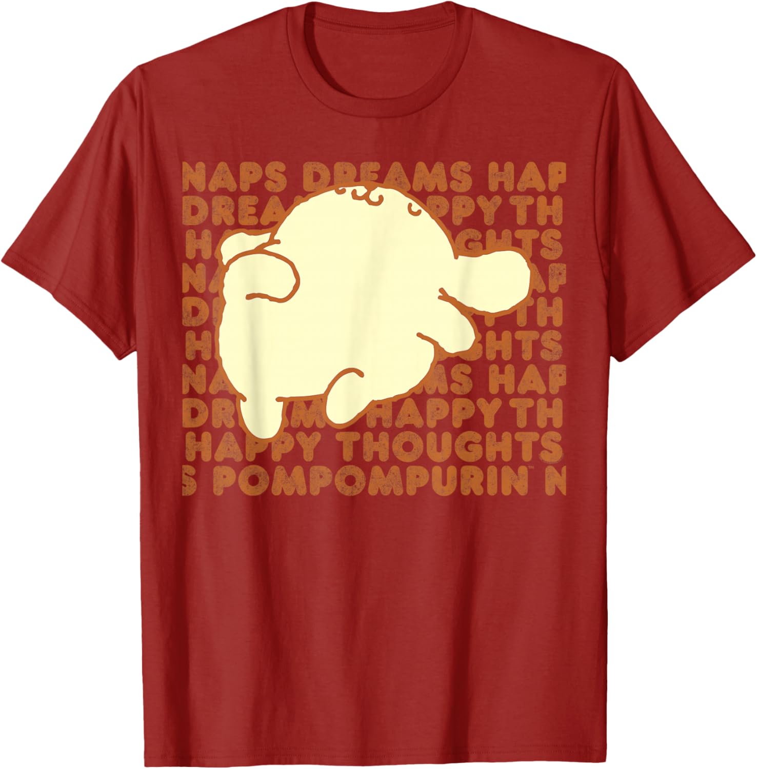 Pompompurin Happy Thoughts Nap Time T-Shirt for Cozy Relaxation - 9