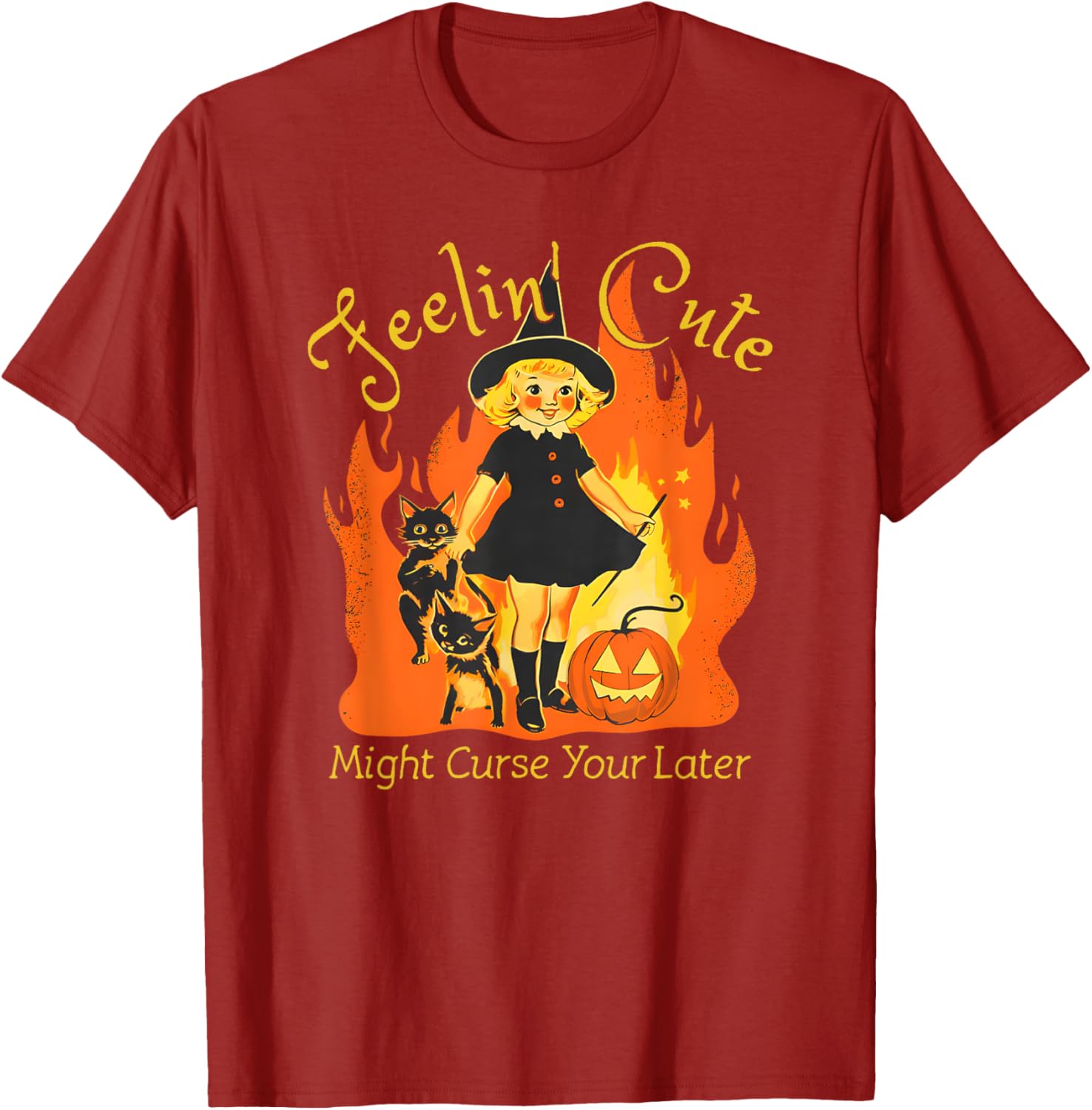 Feelin Cute Might Curse You Later T-Shirt for Fun and Quirky Style - 11