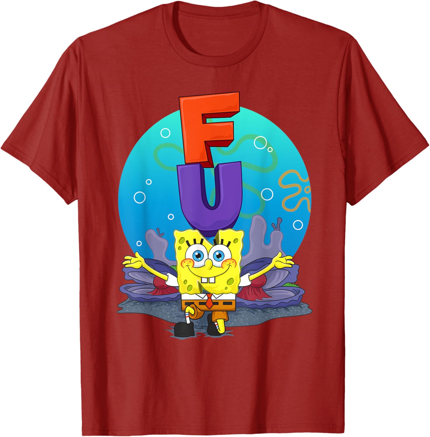 Mademark SpongeBob The F.U.N Song T-Shirt Fun Apparel for Fans - 7