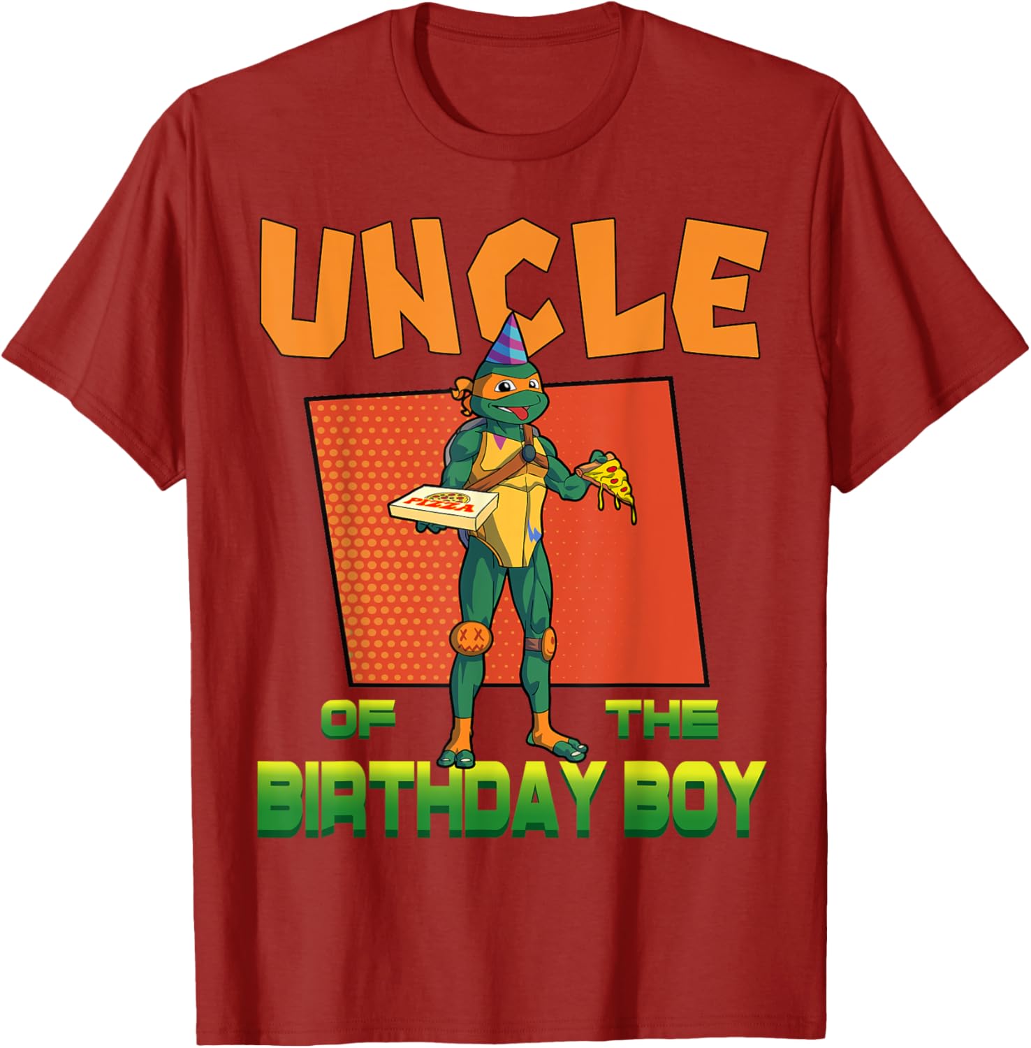 Mikey Uncle of the Birthday Boy Pizza Party T-Shirt - TMNT Fun Apparel - 15
