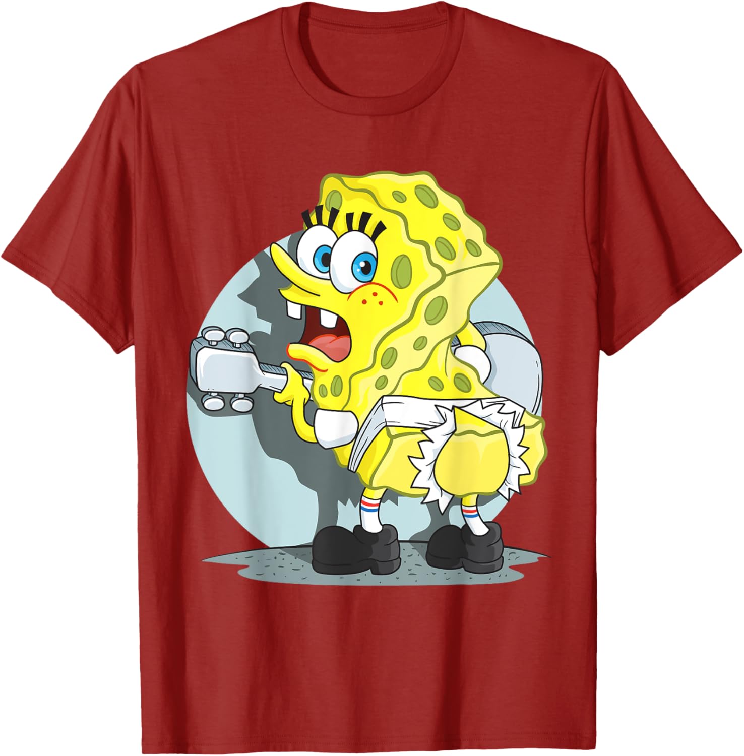 Mademark SpongeBob Ripped Pants T-Shirt Fun Clothing for Fans - 16