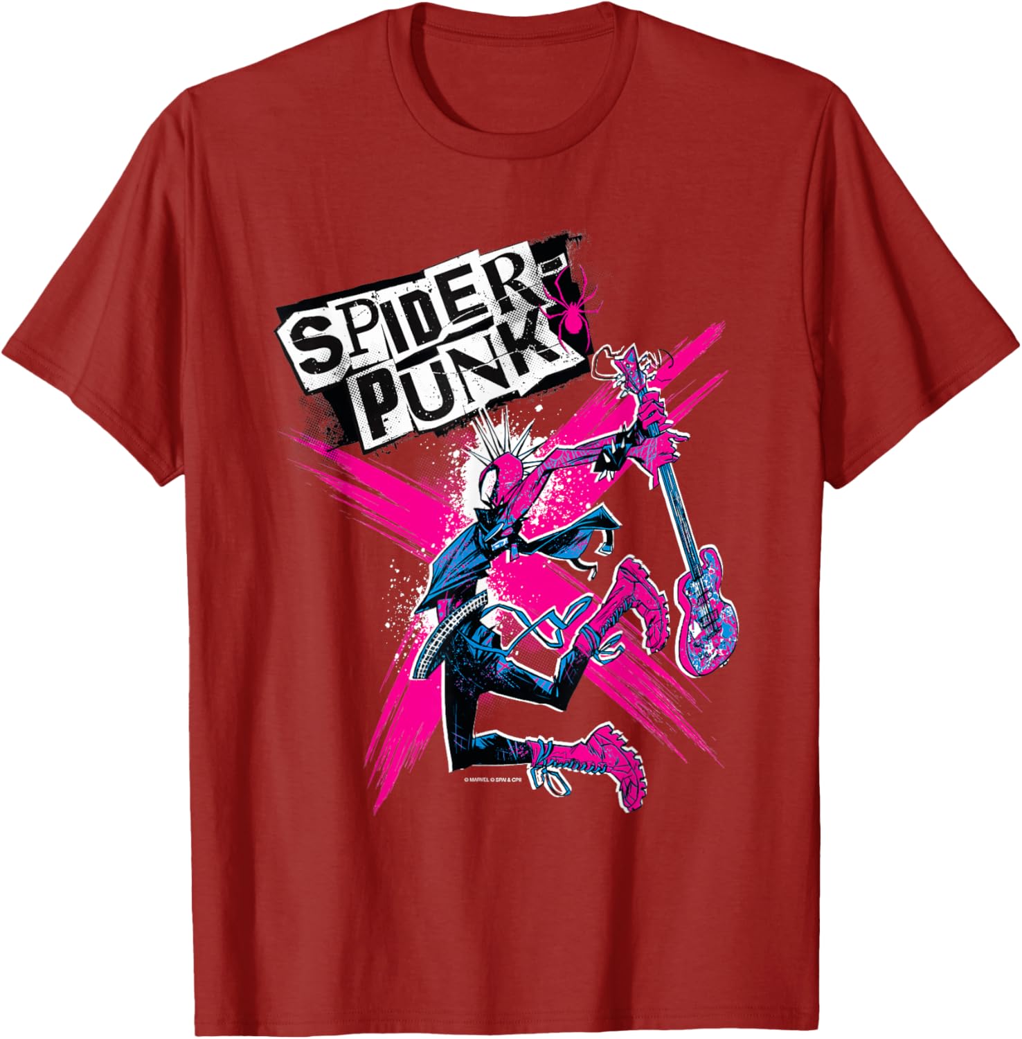 Marvel Spider-Man Across the Spider-Verse Spider-Punk T-Shirt for Fans - 12