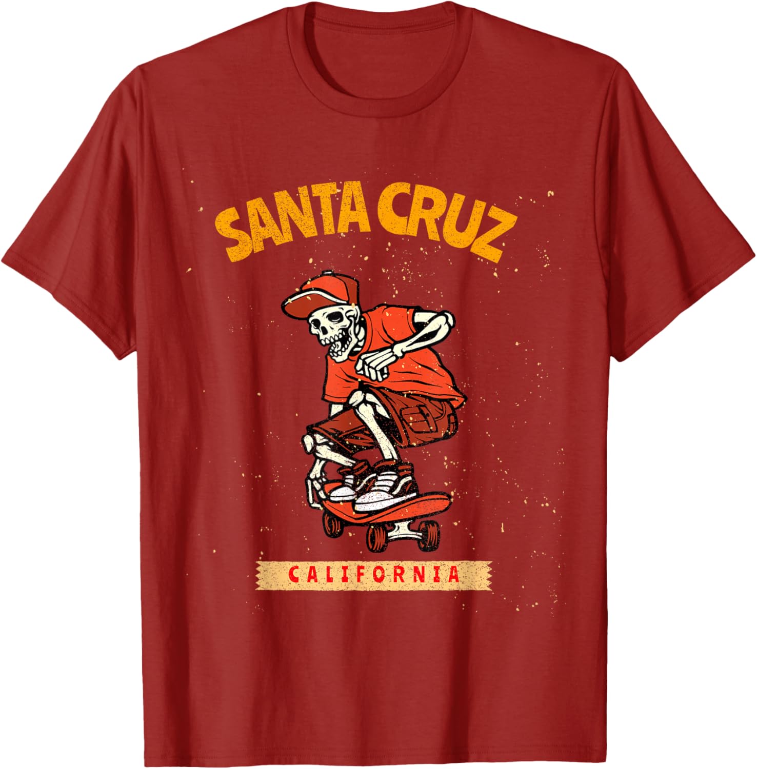 Vintage Santa Cruz Skeleton Skateboarder T-Shirt for Skateboarding Fans - 19