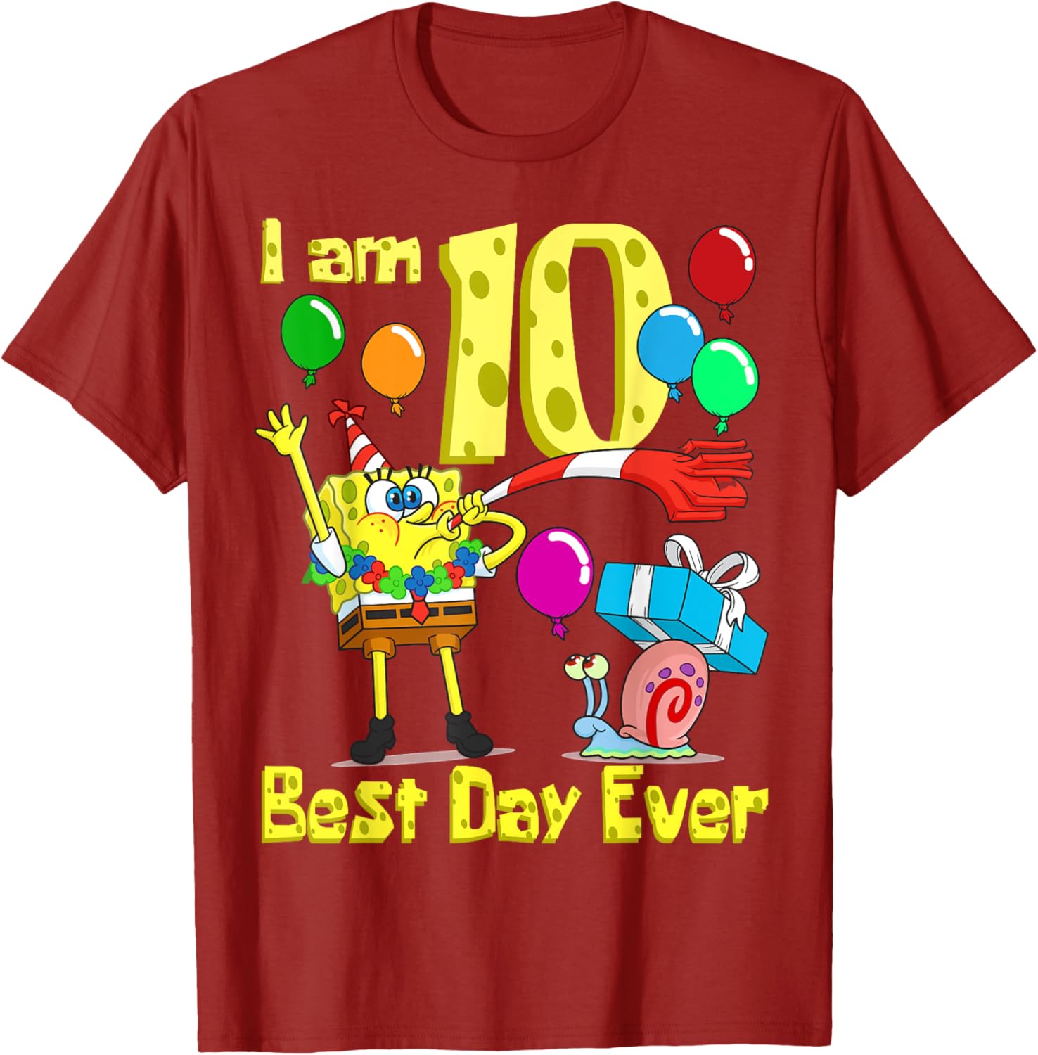 SpongeBob 10th Birthday Party T-Shirt by Mademark for Fun Celebrations - 20