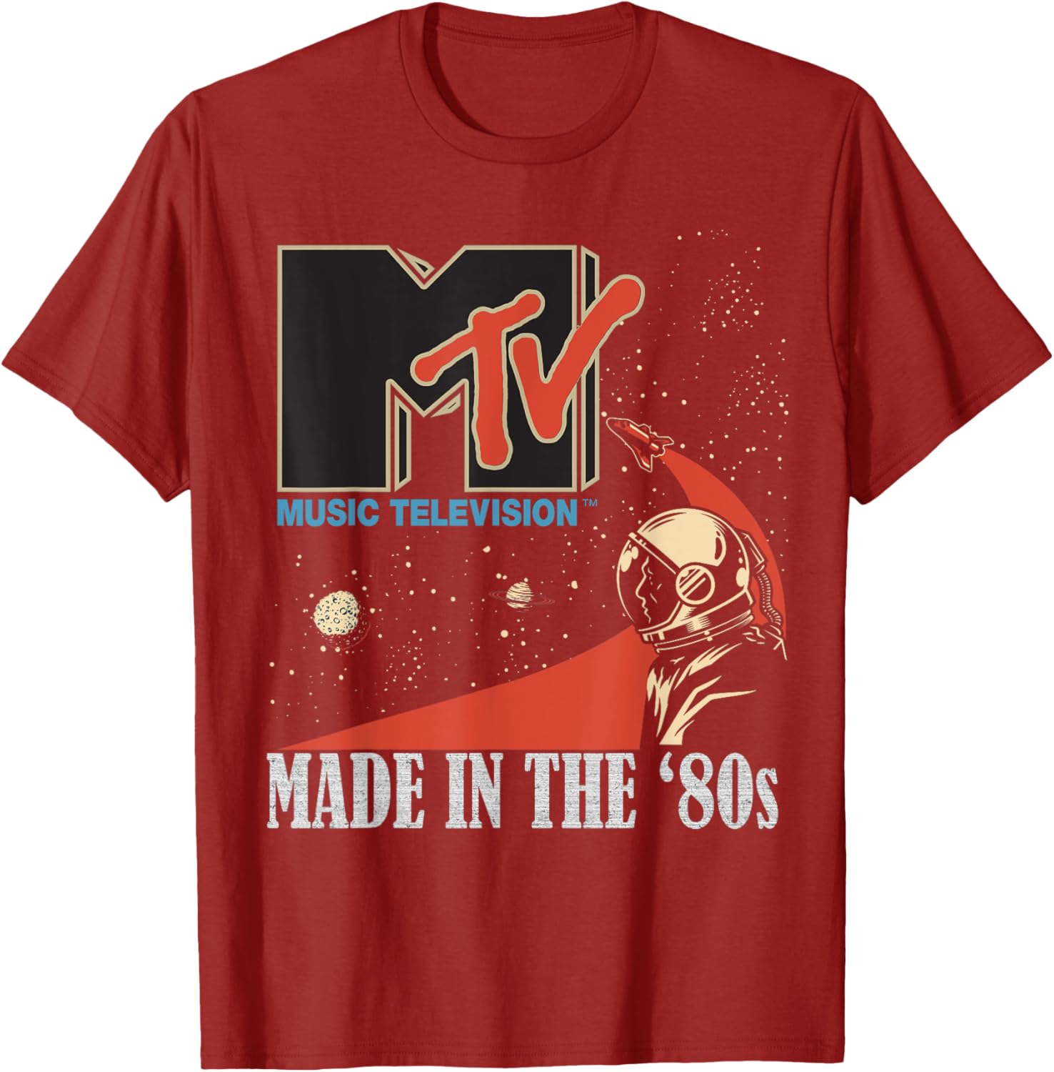 Mademark MTV Space Rocket Planets Astronaut T-Shirt Vintage 80s Style - 3