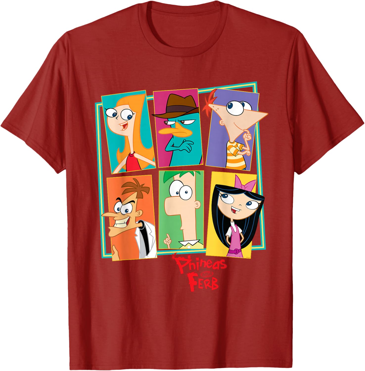 Phineas and Ferb Character Collage T-Shirt for Fun Disney Fans - 6