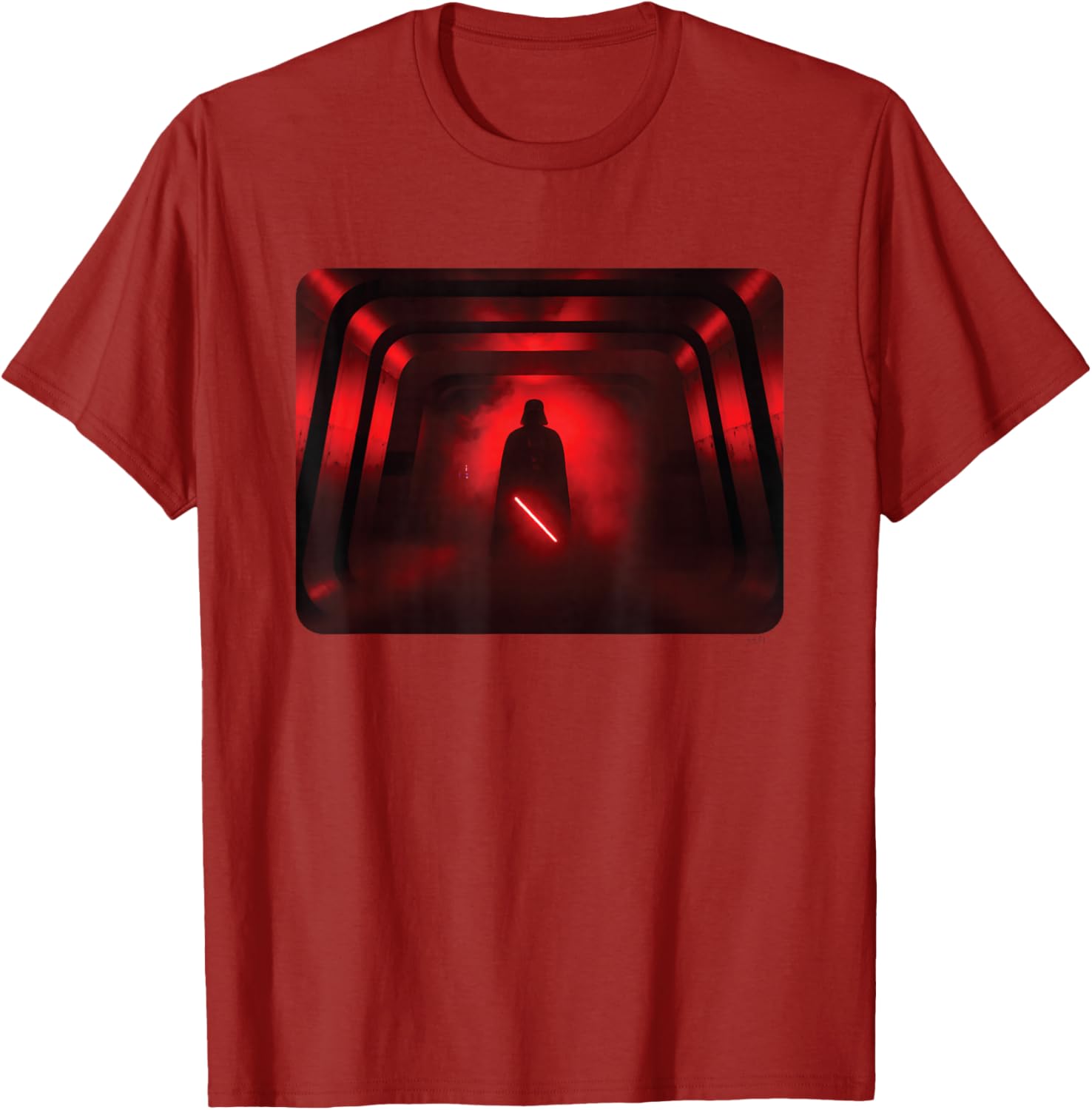 Darth Vader Red Lightsaber Shadow T-Shirt for Star Wars Fans - 7